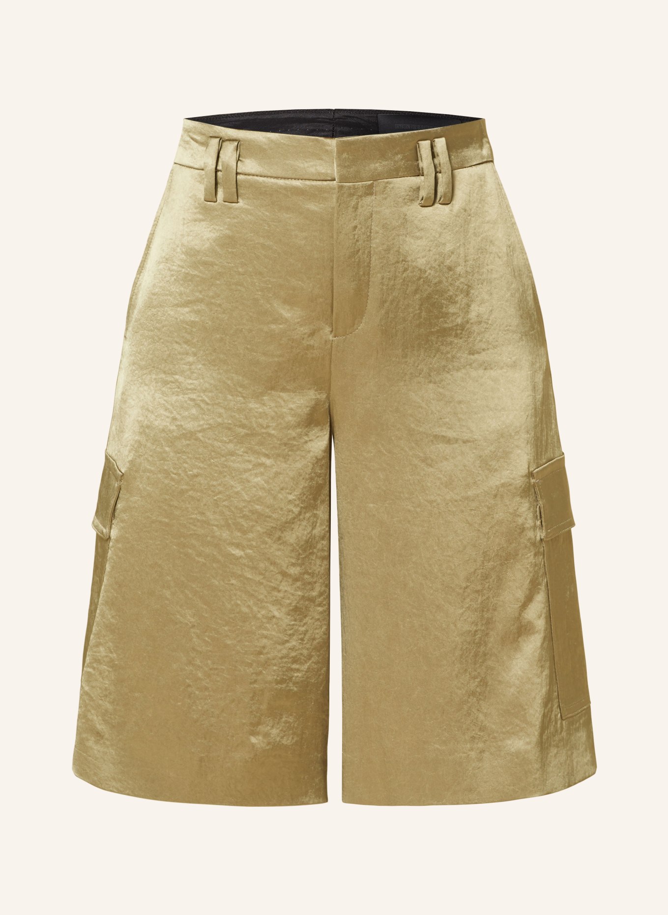 DRYKORN Cargo shorts TRAIL in satin: OLIVE