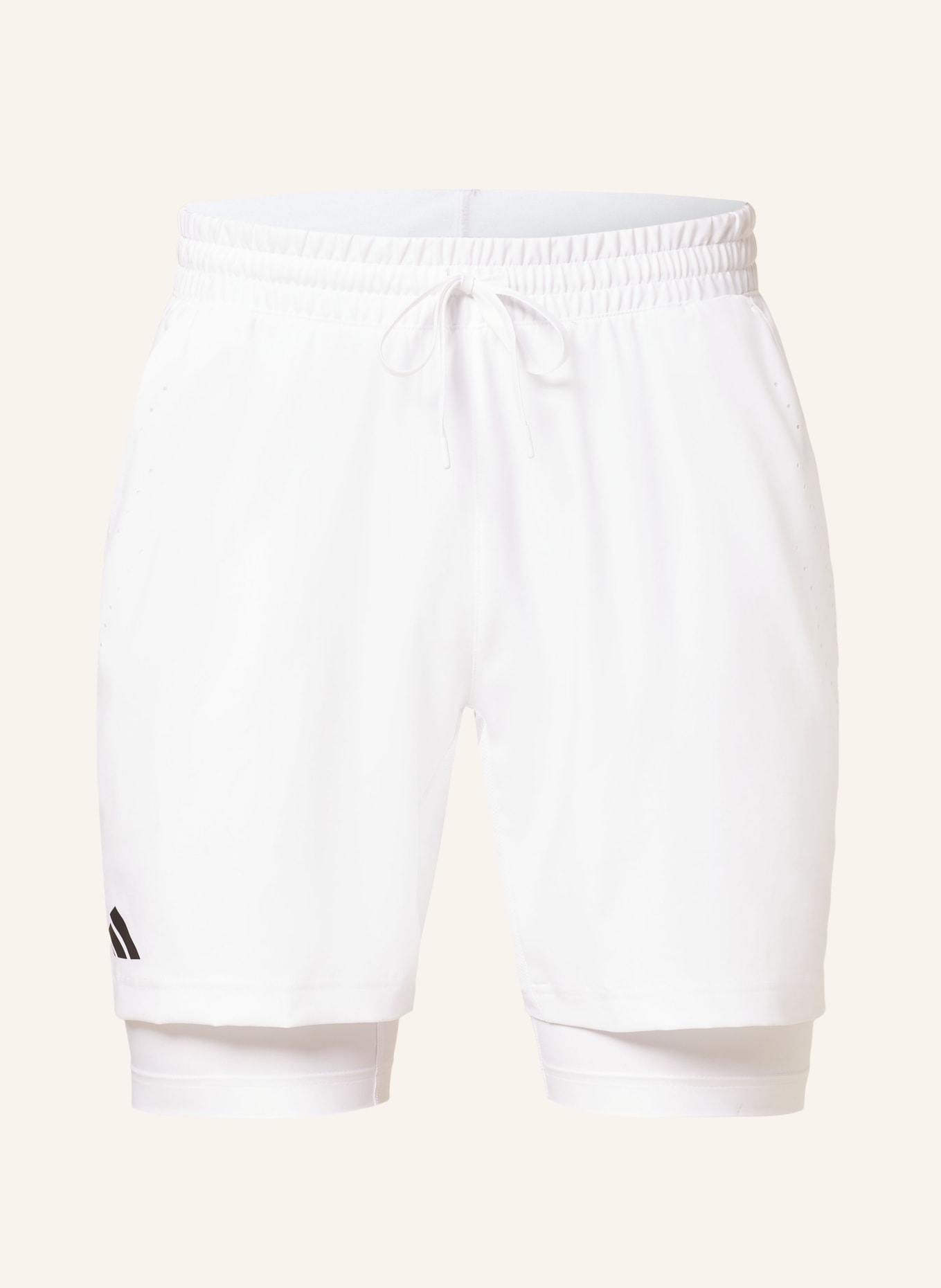 adidas 2-in-1-Tennisshorts, Farbe: WEISS (Bild 1)