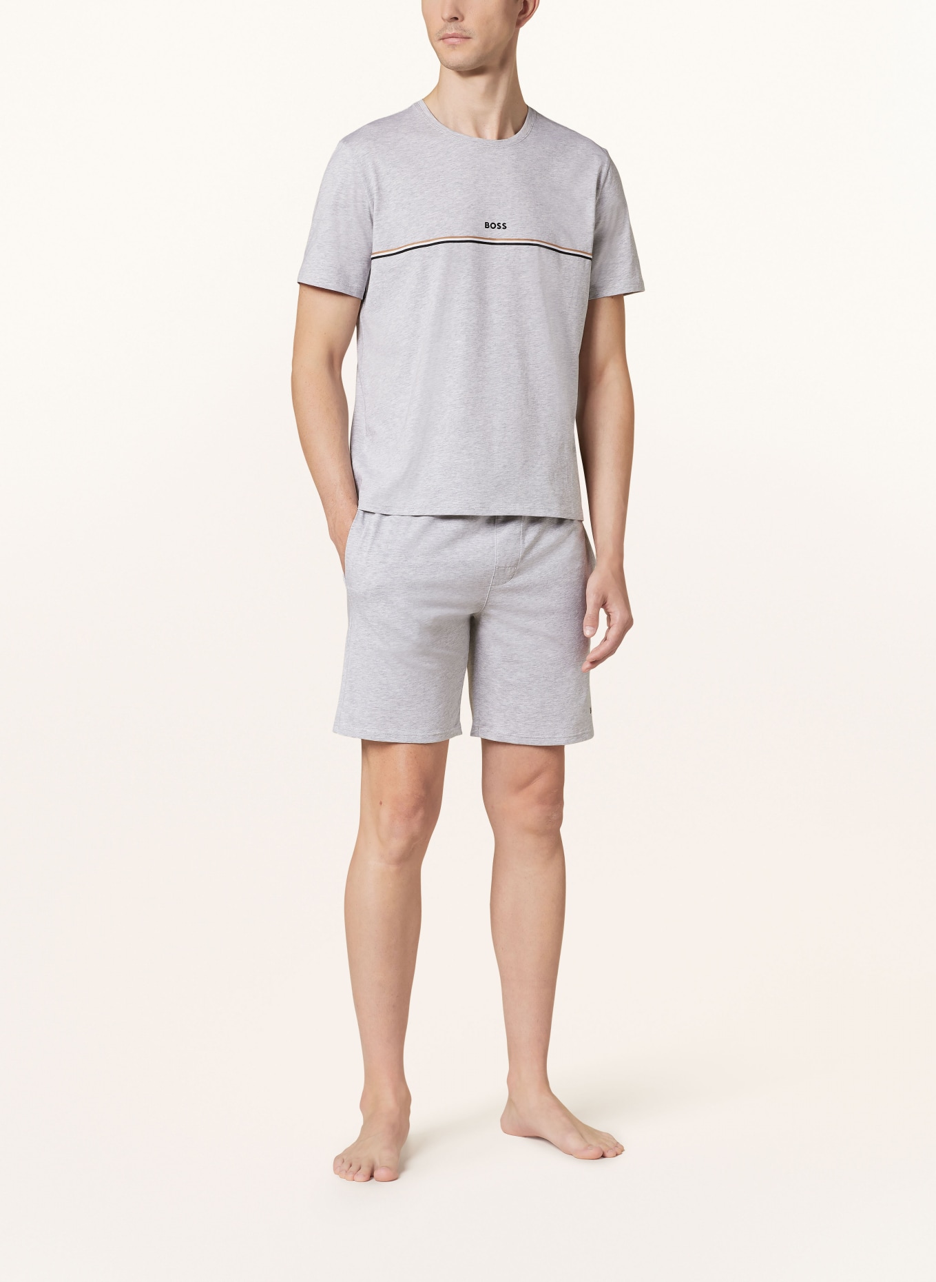 BOSS Pajama shorts UNIQUE, Color: LIGHT GRAY (Image 2)