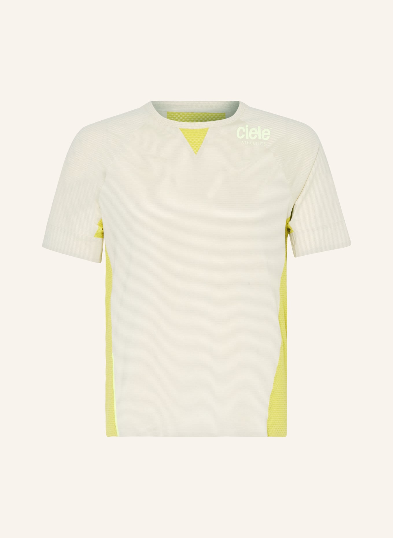 ciele athletics Koszulka do biegania ELITE, Kolor: KREMOWY/ CIEMNOŻÓŁTY (Obrazek 1)