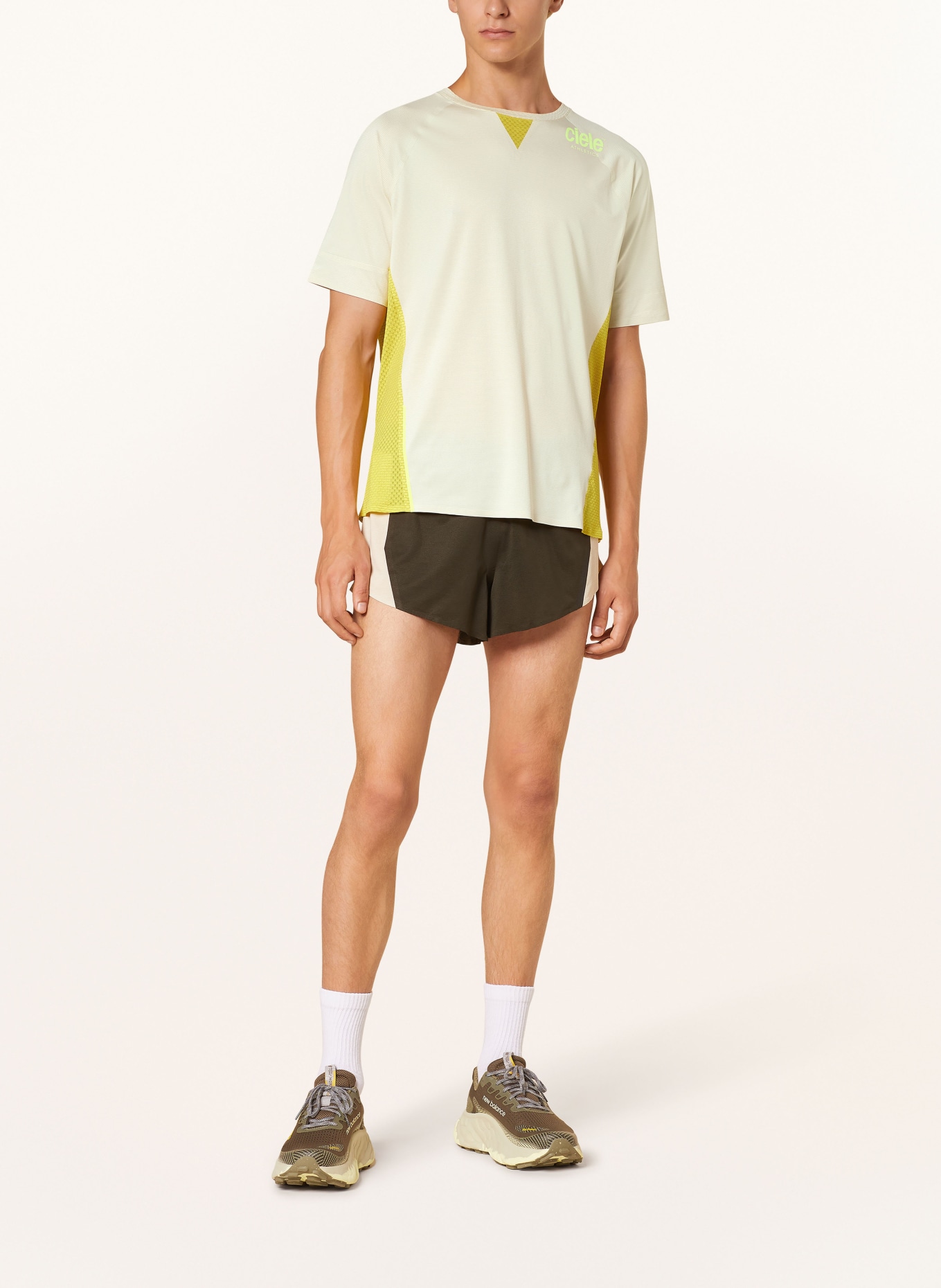 ciele athletics Running shirt ELITE, Color: CREAM/ DARK YELLOW (Image 2)