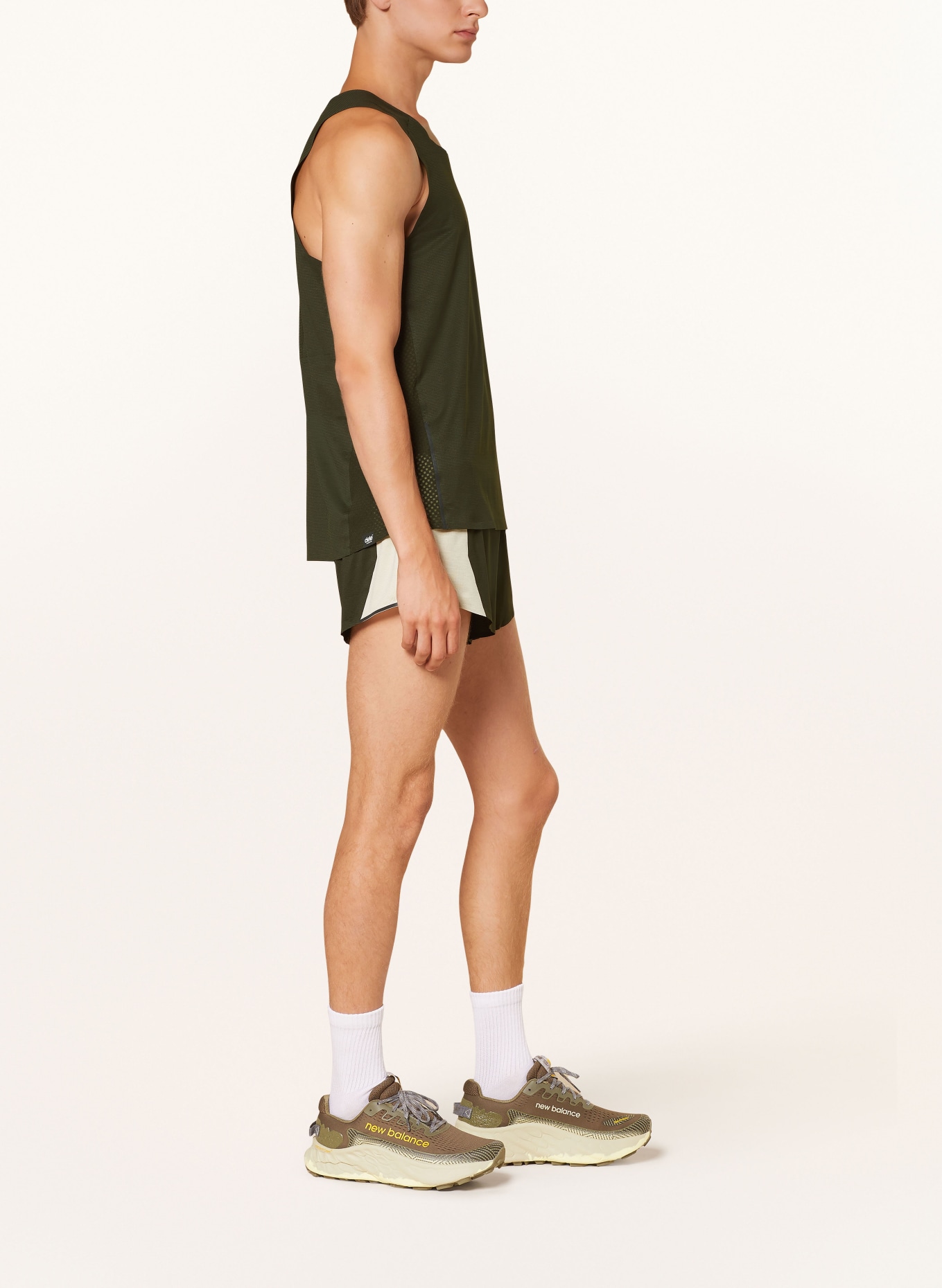 ciele athletics 2-in-1-Laufshorts RD ELITE: DUNKELGRÜN / ECRU