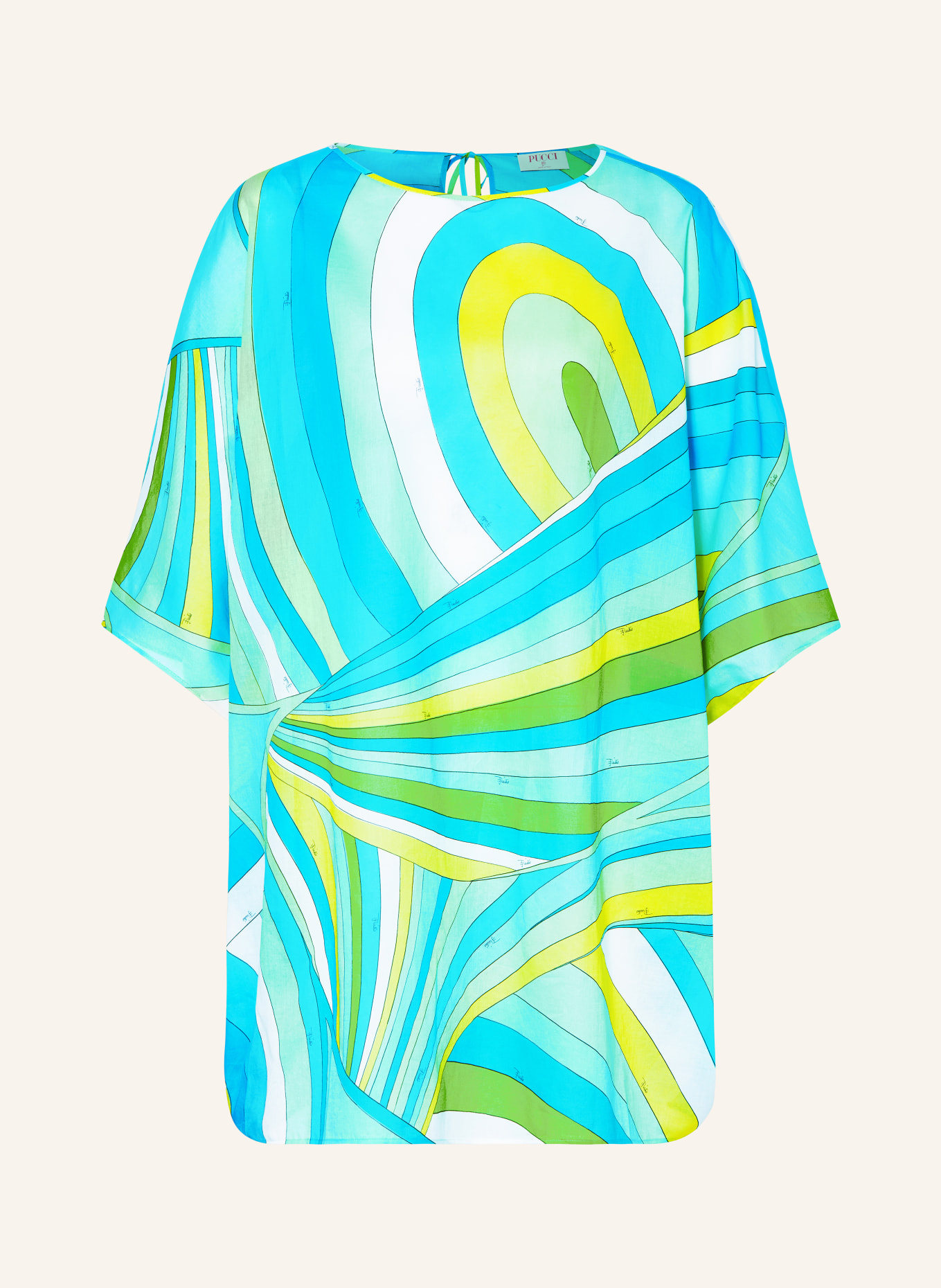 PUCCI Kaftan, Color: TURQUOISE/ YELLOW/ GREEN (Image 1)
