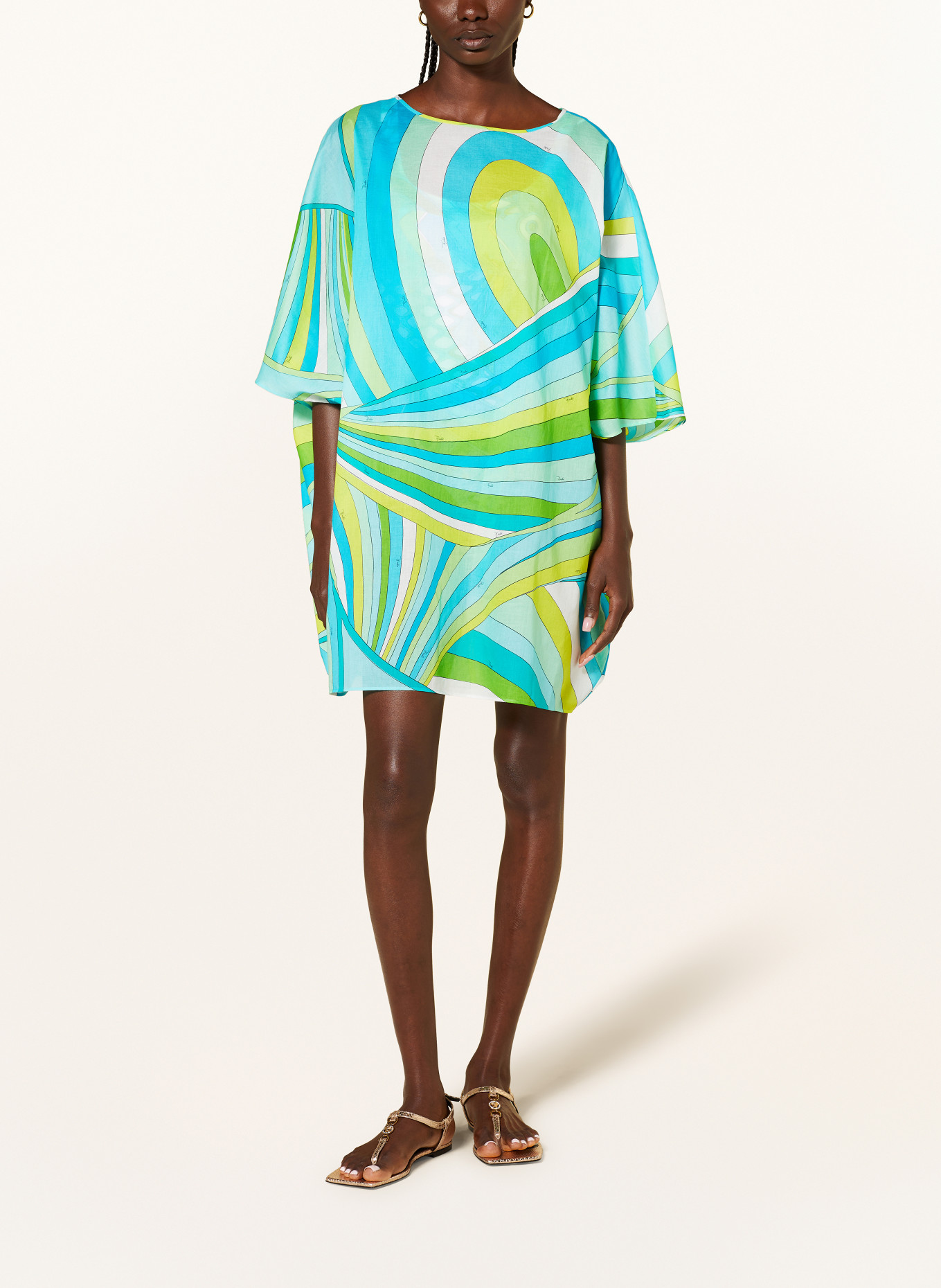 PUCCI Kaftan, Color: TURQUOISE/ YELLOW/ GREEN (Image 2)
