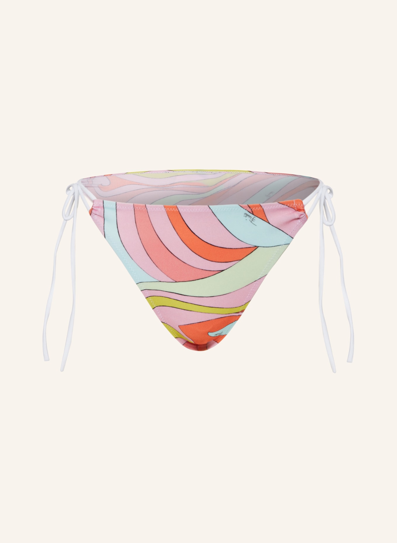 PUCCI Triangel-Bikini-Hose, Farbe: ROSA/ HELLGRÜN/ GELB (Bild 1)