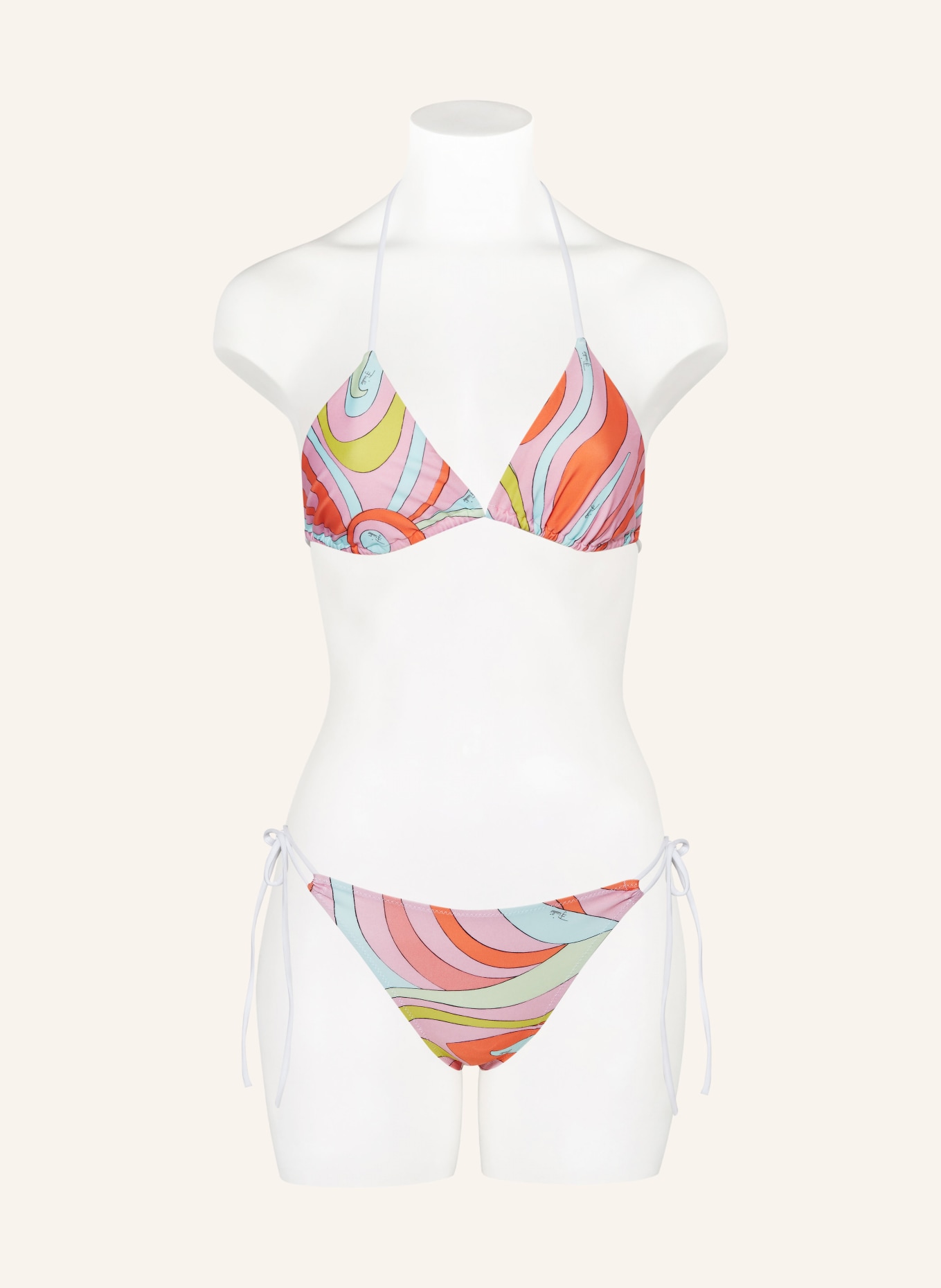 PUCCI Triangel-Bikini-Hose, Farbe: ROSA/ HELLGRÜN/ GELB (Bild 2)