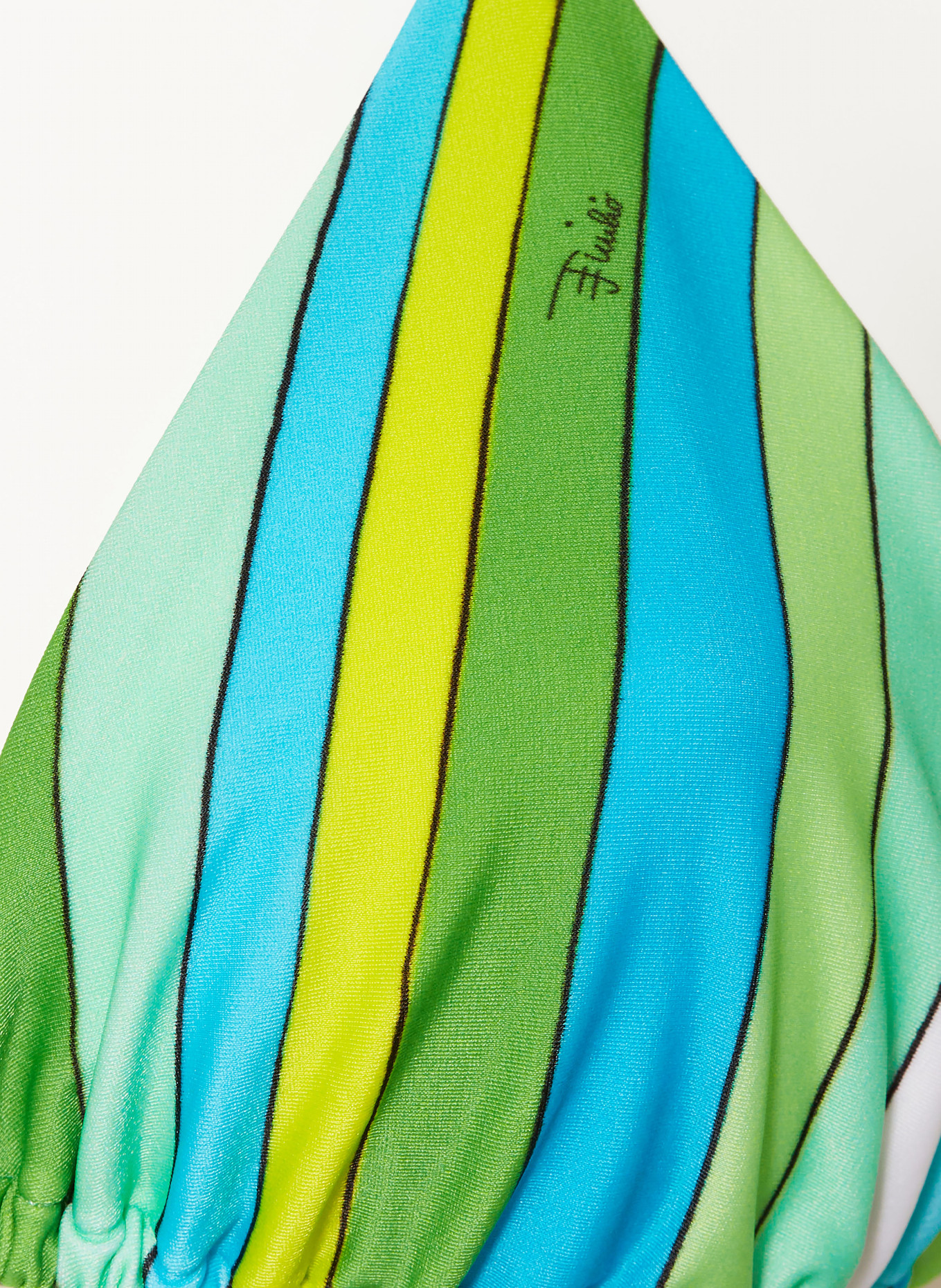 PUCCI Triangle bikini top, Color: BLUE/ GREEN/ YELLOW (Image 4)