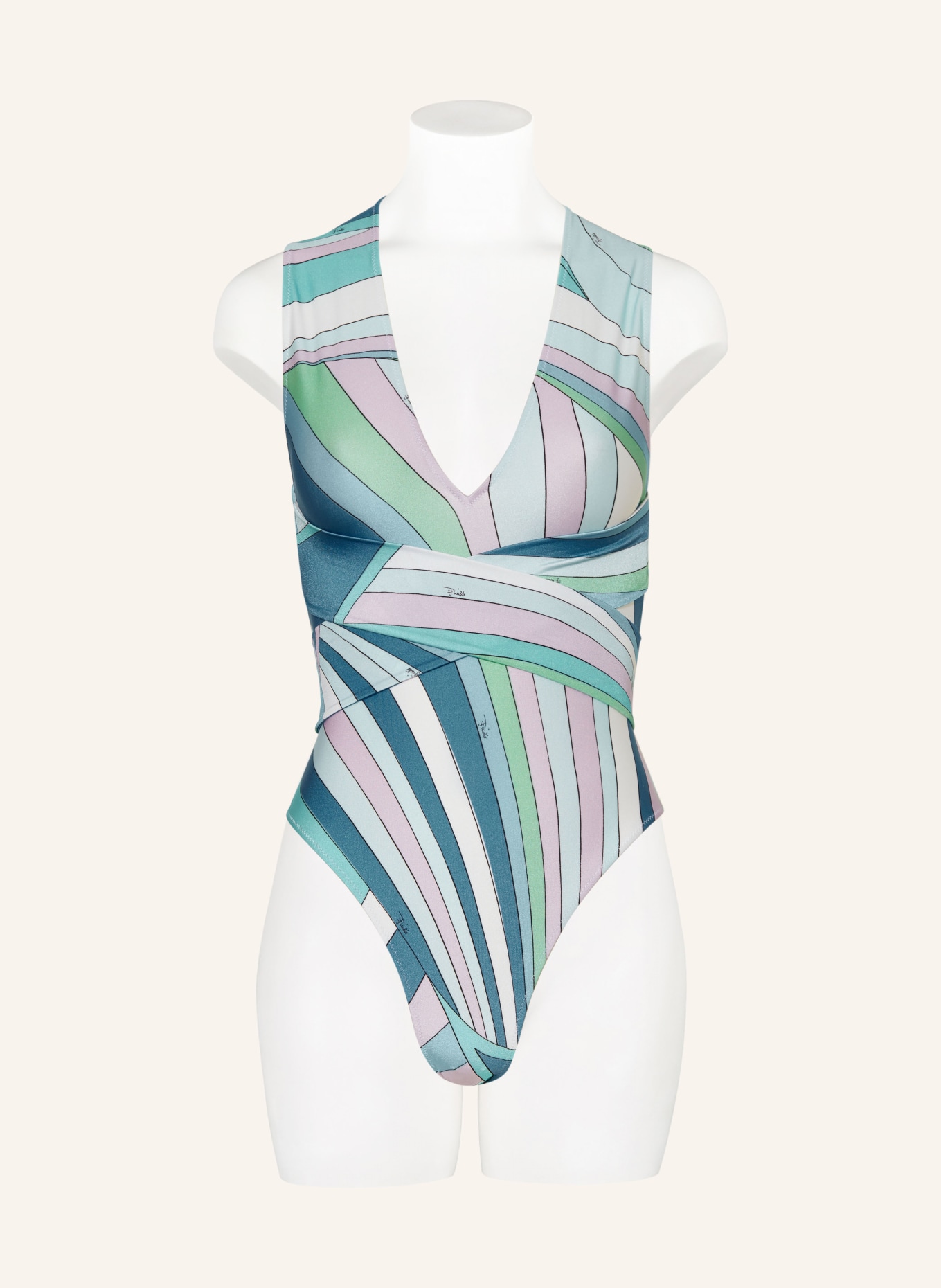 PUCCI Swimsuit, Color: WHITE/ LIGHT BLUE/ LIGHT GREEN (Image 2)