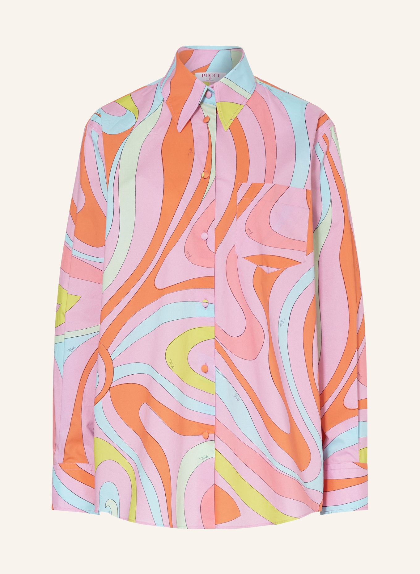 PUCCI Shirt blouse, Color: PINK/ YELLOW/ ORANGE (Image 1)