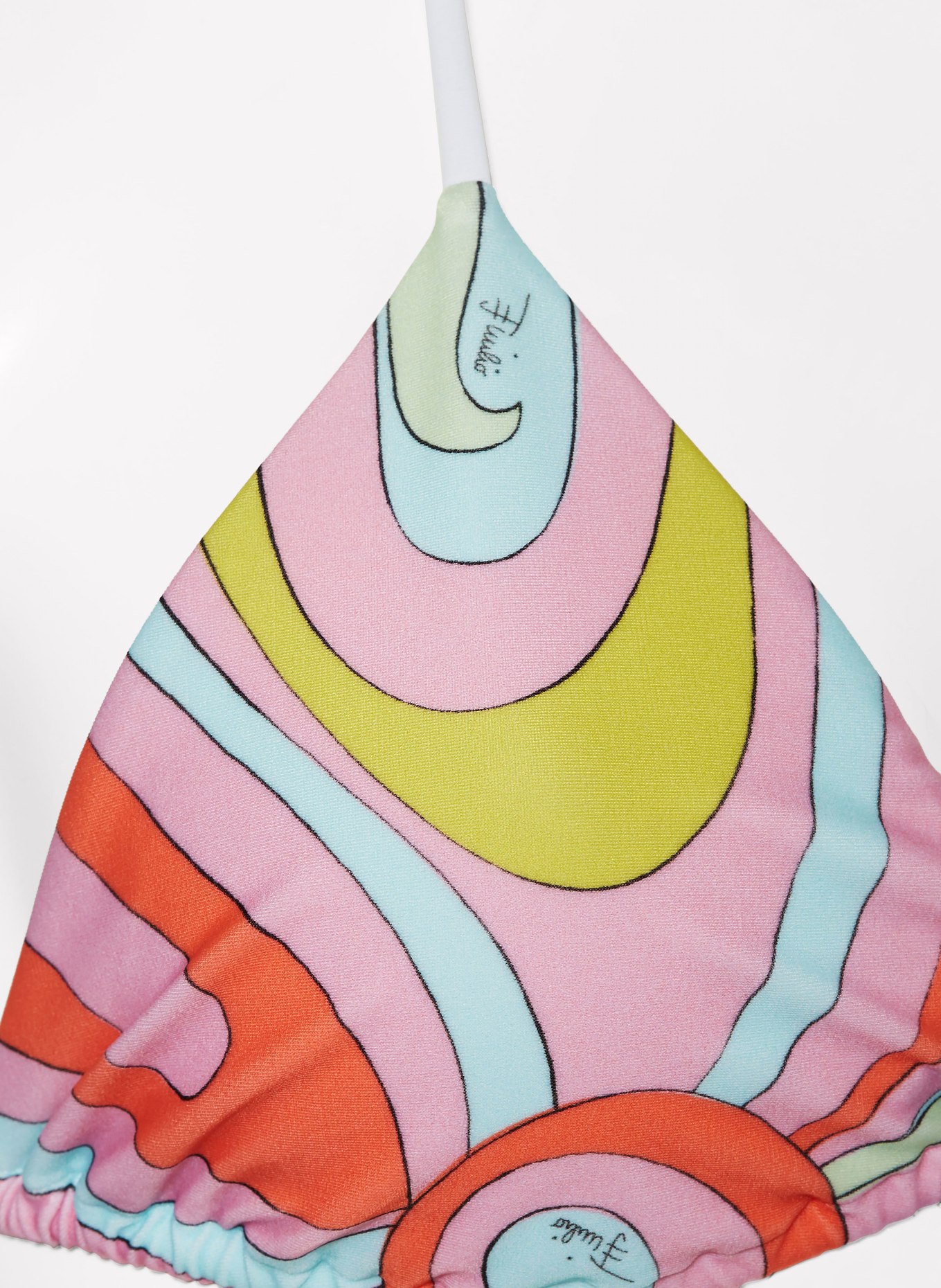 PUCCI Triangle bikini top, Color: PINK/ LIGHT BLUE/ ORANGE (Image 4)