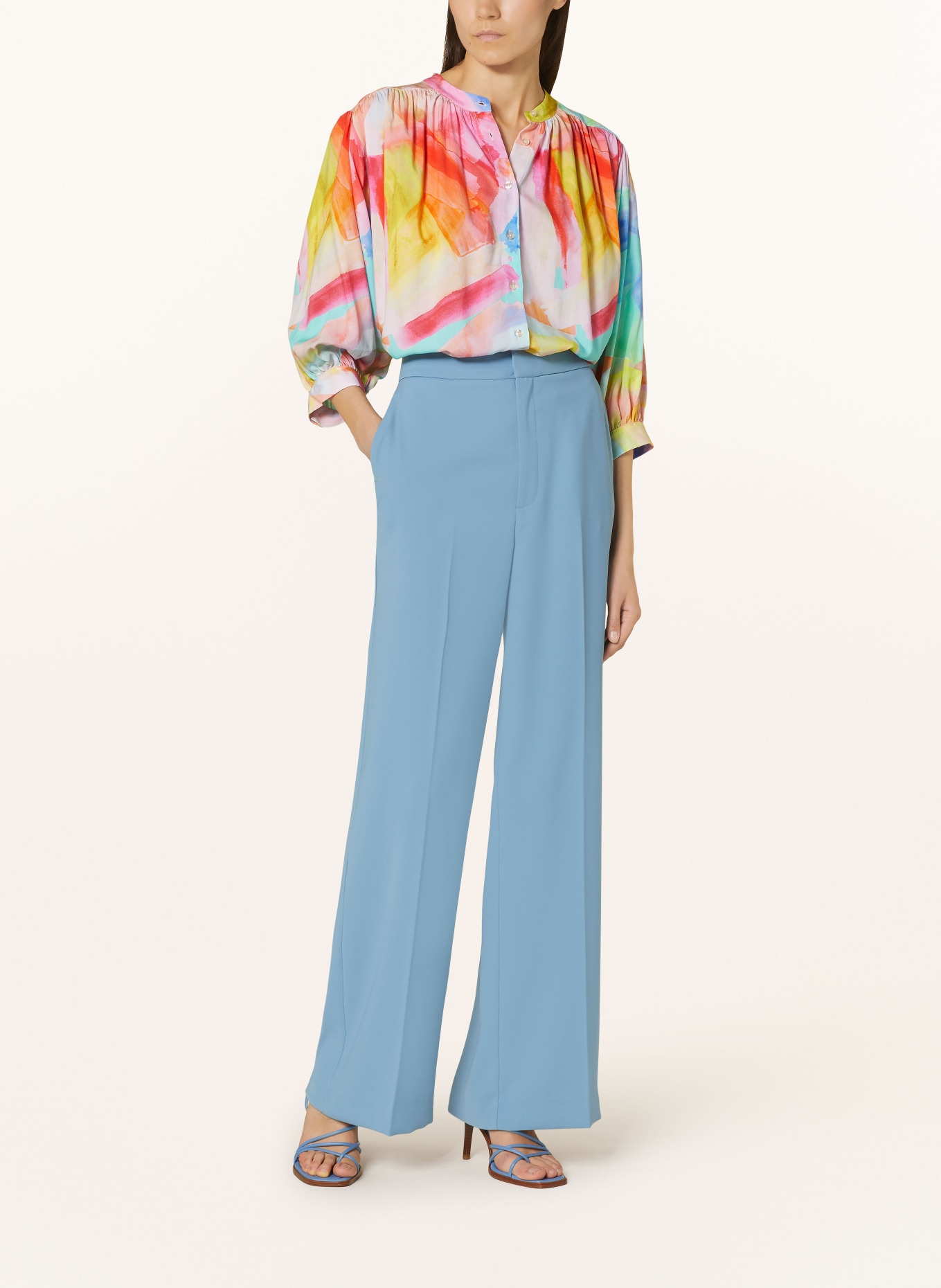 Emily VAN DEN BERGH Bluse mit 3/4-Arm, Farbe: GELB/ ORANGE/ BLAU (Bild 2)