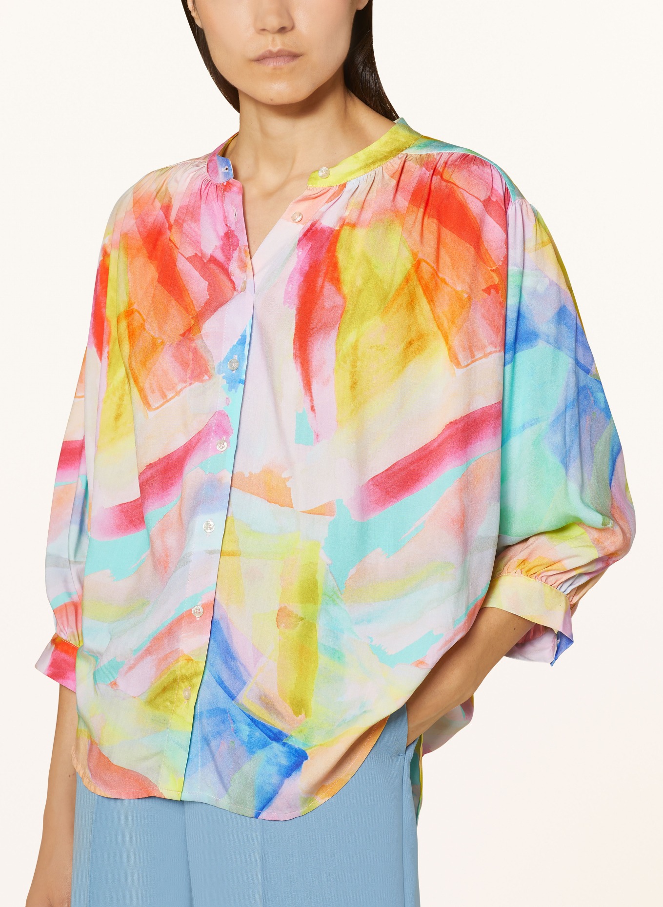 Emily VAN DEN BERGH Bluse mit 3/4-Arm, Farbe: GELB/ ORANGE/ BLAU (Bild 4)