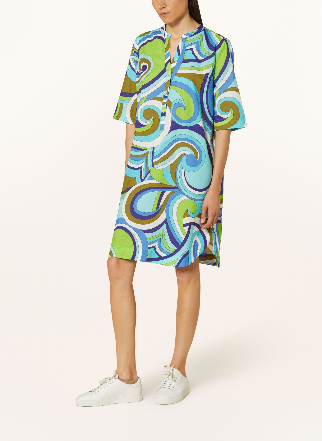 Emily VAN DEN BERGH Dress with 3/4 sleeves, Color: TURQUOISE/ LIGHT BLUE/ LIGHT GREEN (Image 2)