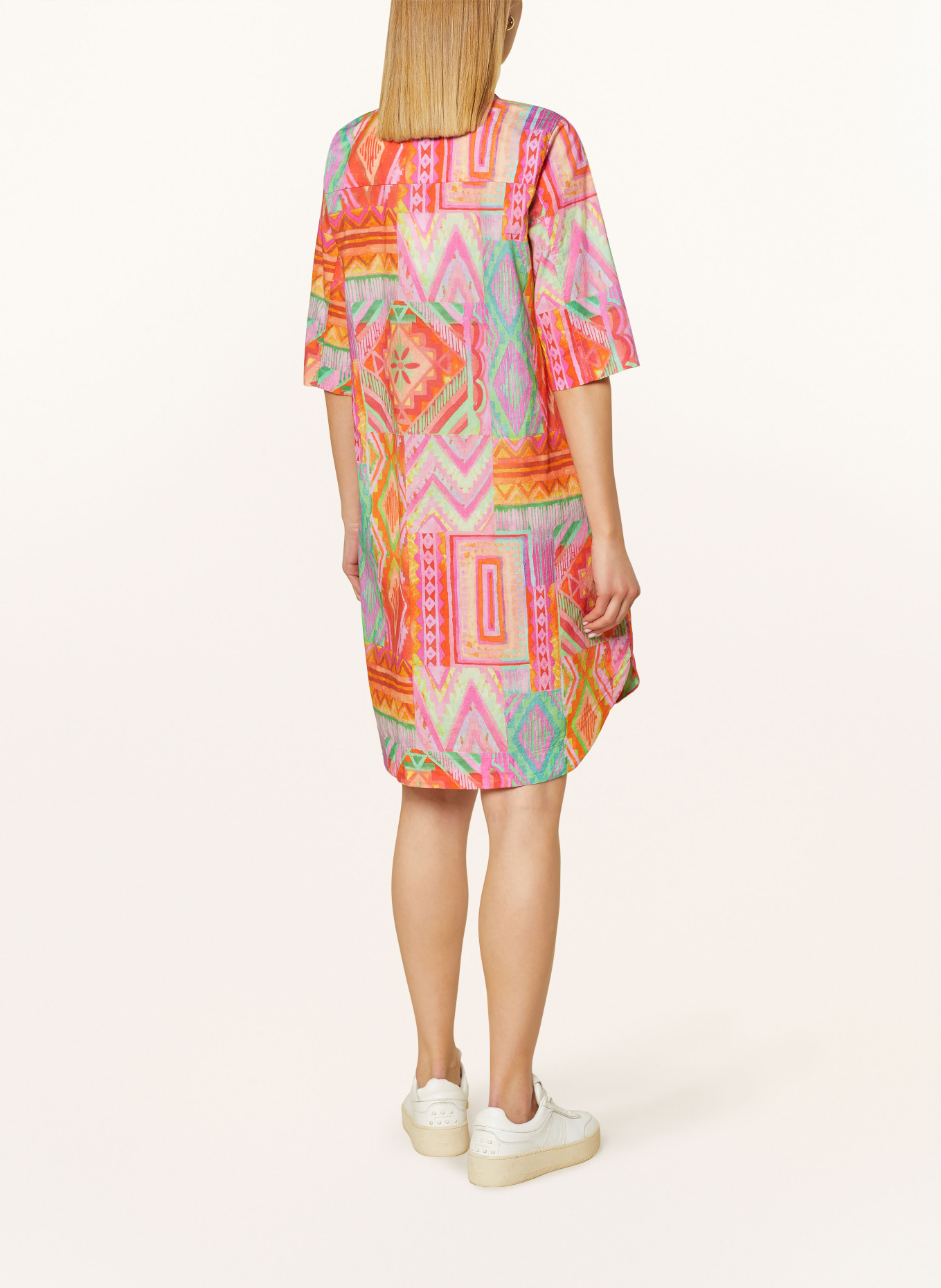 Emily VAN DEN BERGH Sukienka w stylu tuniki, Kolor: POMARAŃCZOWY/ ZIELONY/ FUKSJA (Obrazek 3)
