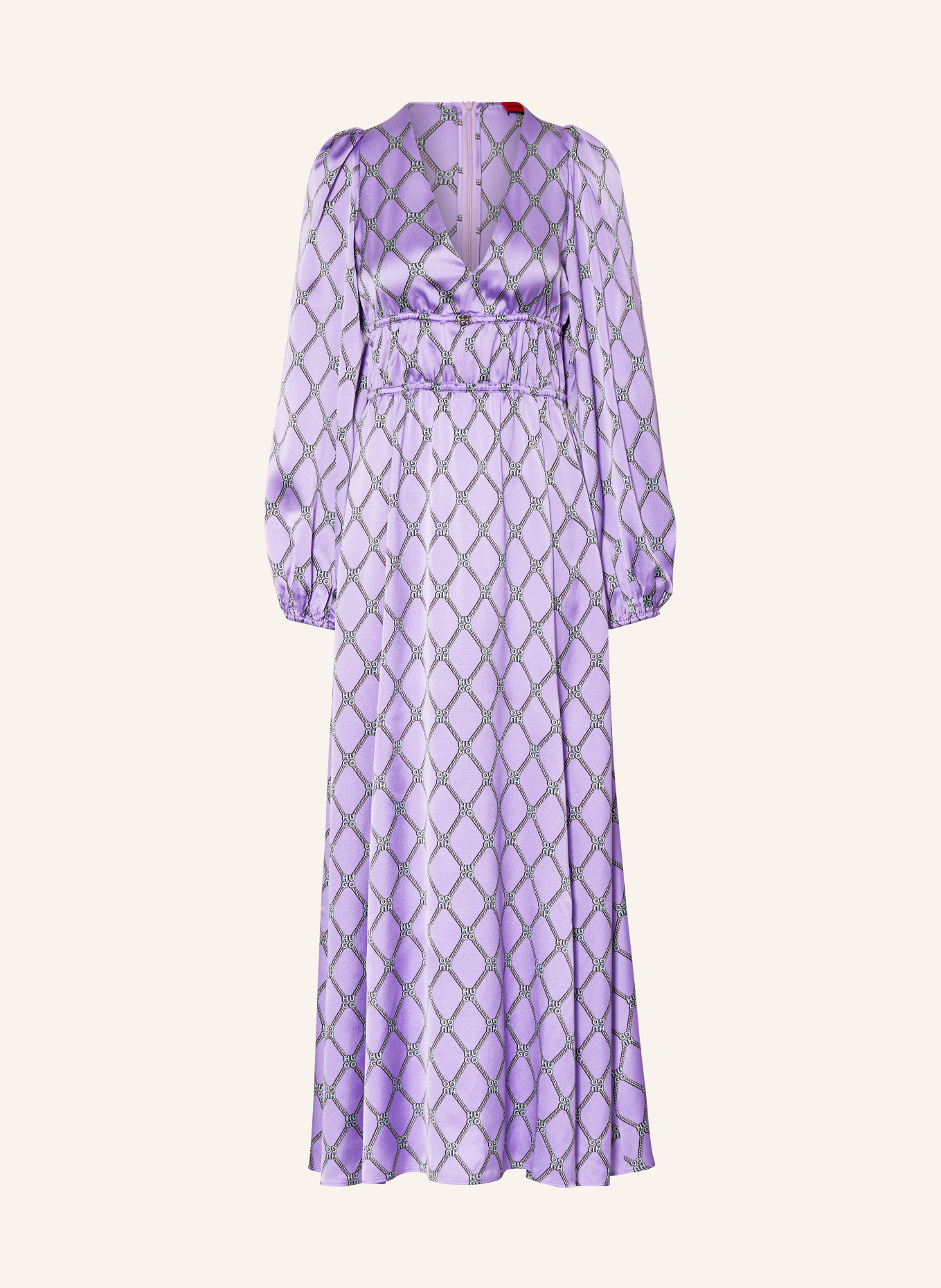 HUGO Satin dress KASUELA, Color: PURPLE/ MINT (Image 1)