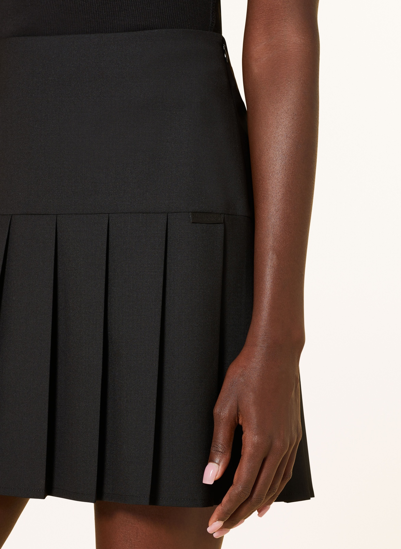 HUGO Pleated skirt REMESA, Color: BLACK (Image 4)