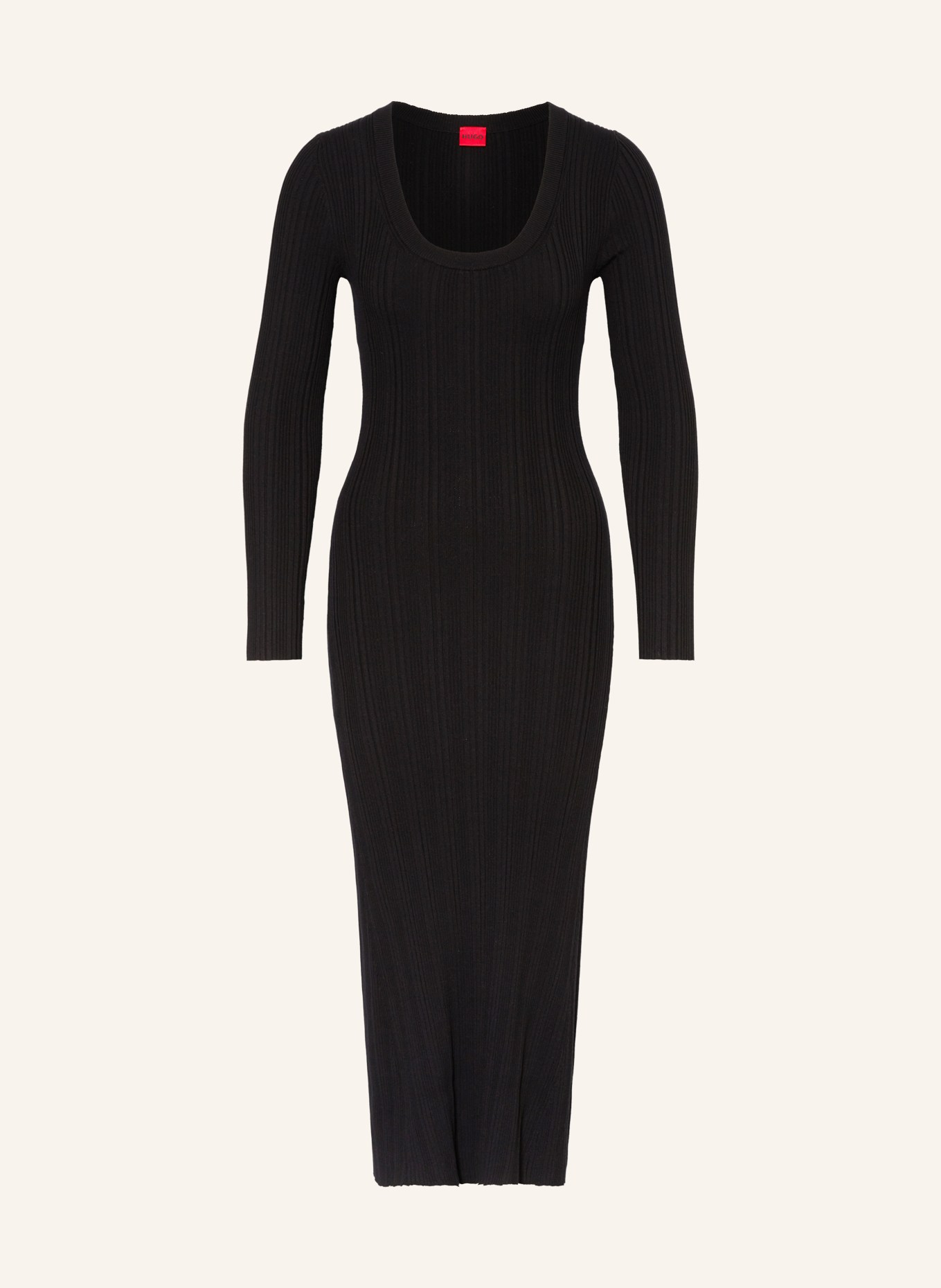 HUGO Knit dress SARPHETA, Color: BLACK (Image 1)