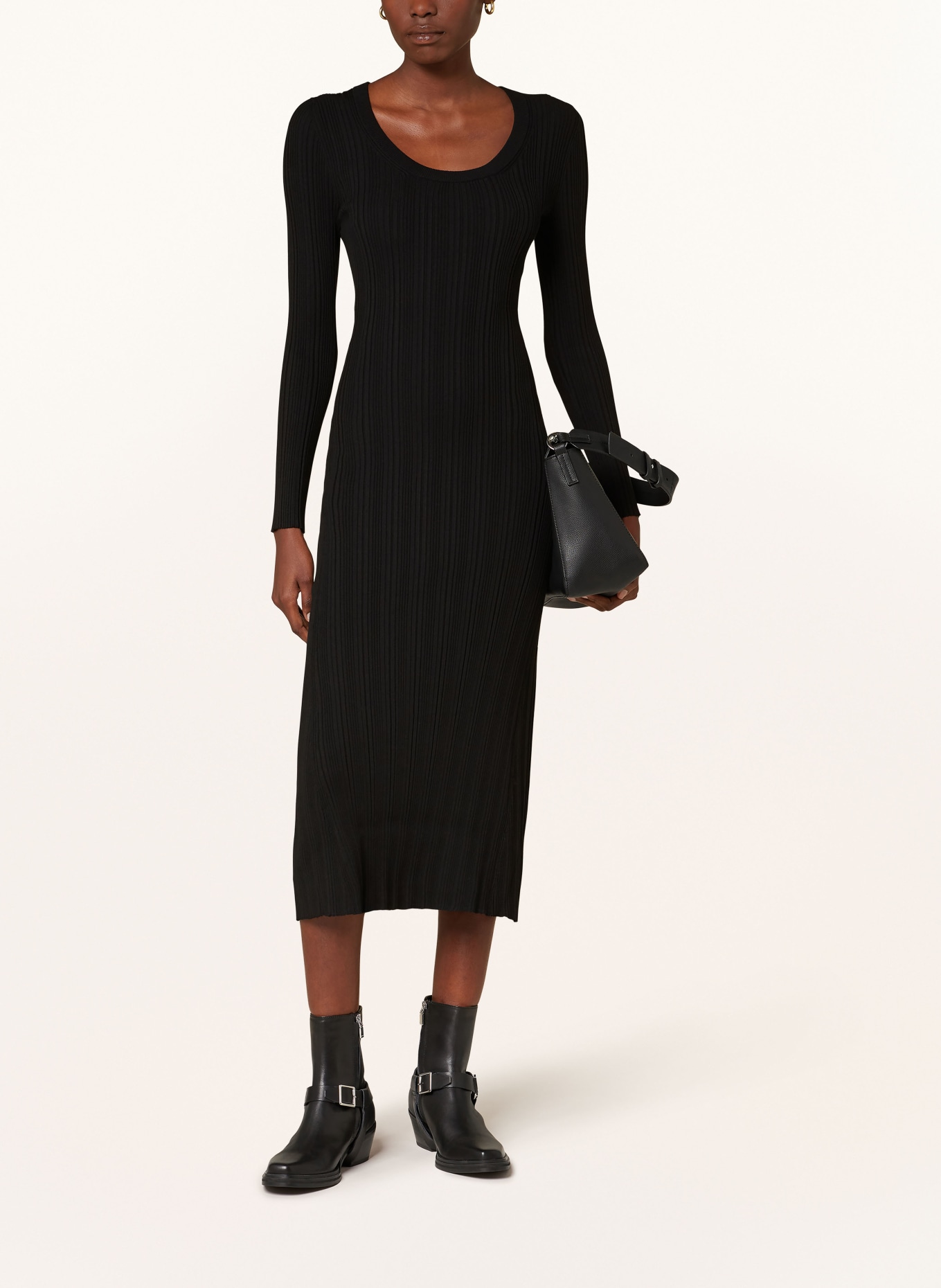 HUGO Knit dress SARPHETA, Color: BLACK (Image 2)