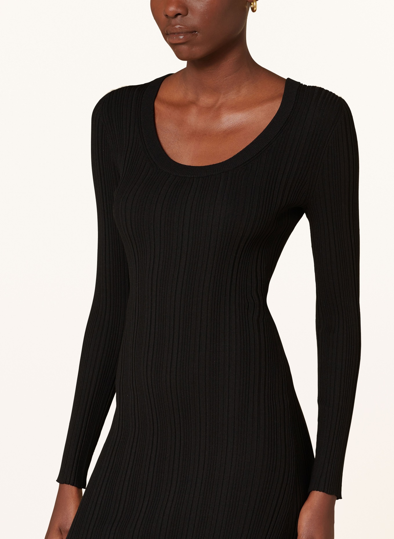 HUGO Knit dress SARPHETA, Color: BLACK (Image 4)