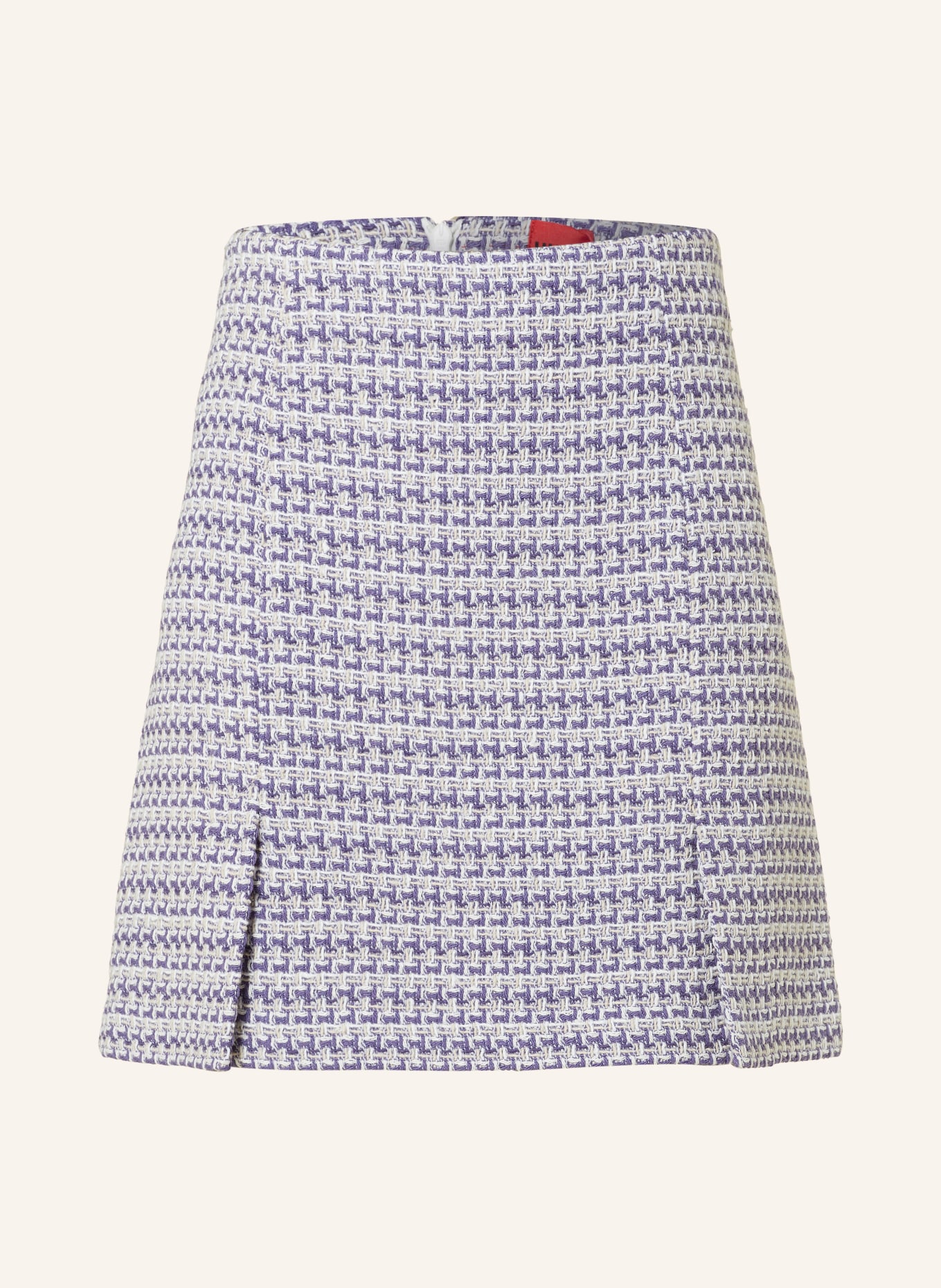 HUGO Tweed skirt RASMINA, Color: PURPLE/ BEIGE/ ECRU (Image 1)