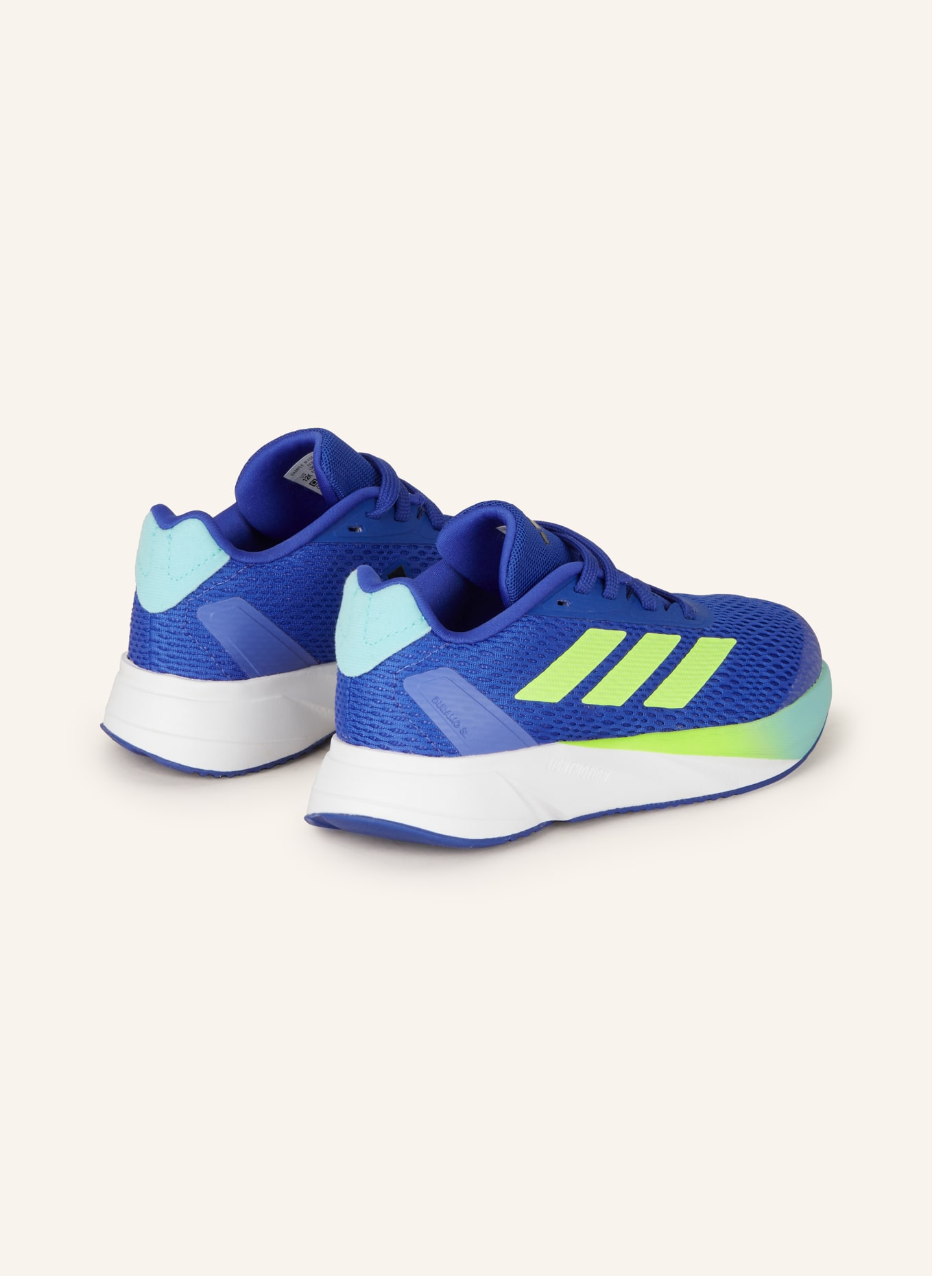 adidas Laufschuhe DURAMO SL: BLAU / NEONGRÜN