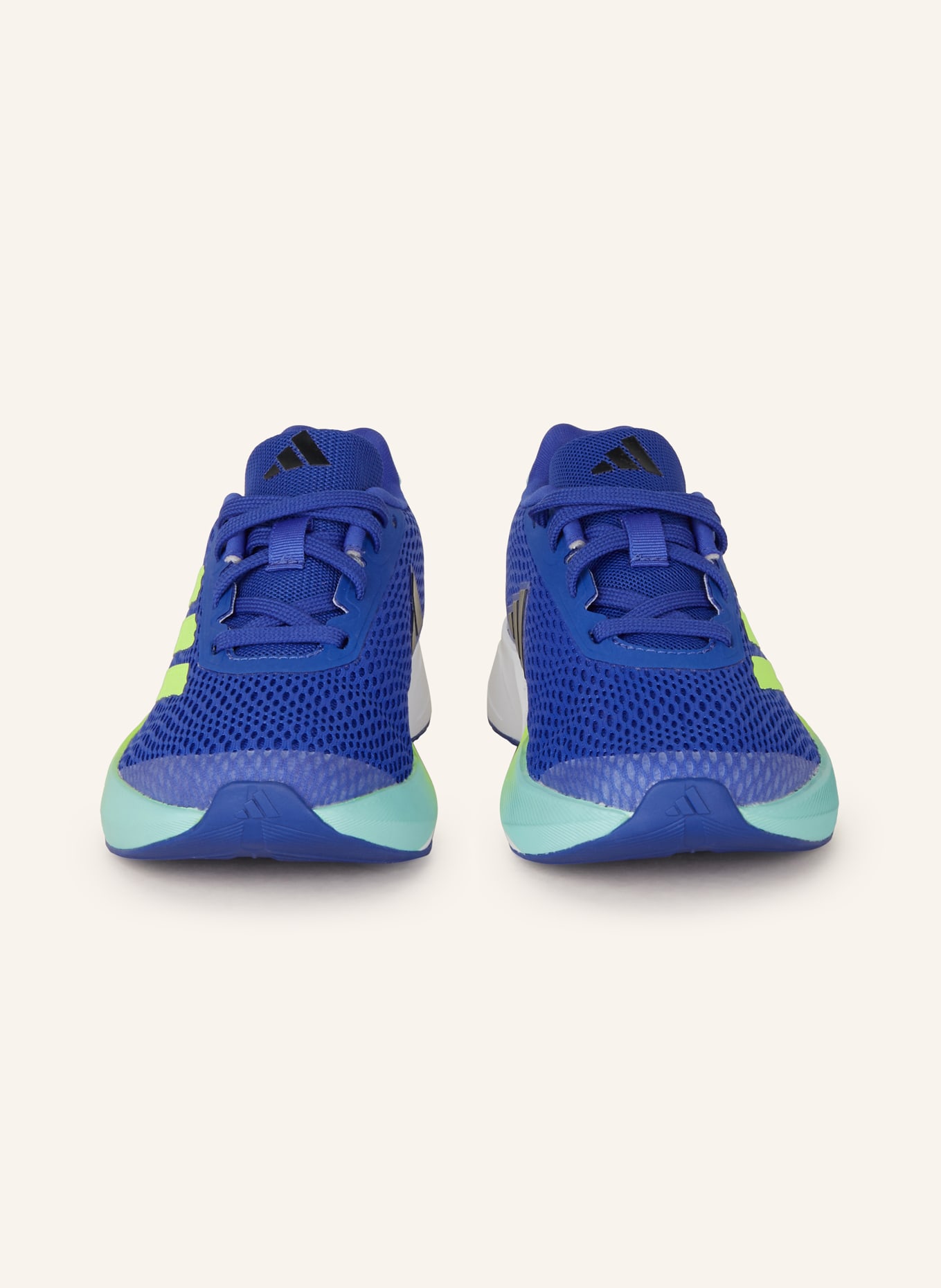 adidas Laufschuhe DURAMO SL: BLAU / NEONGRÜN