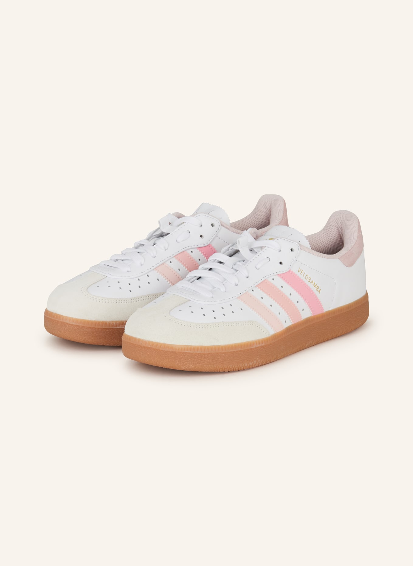 adidas Sneaker VELOSAMBA LEA, Farbe: WEISS/ ALTROSA/ CREME (Bild 1)