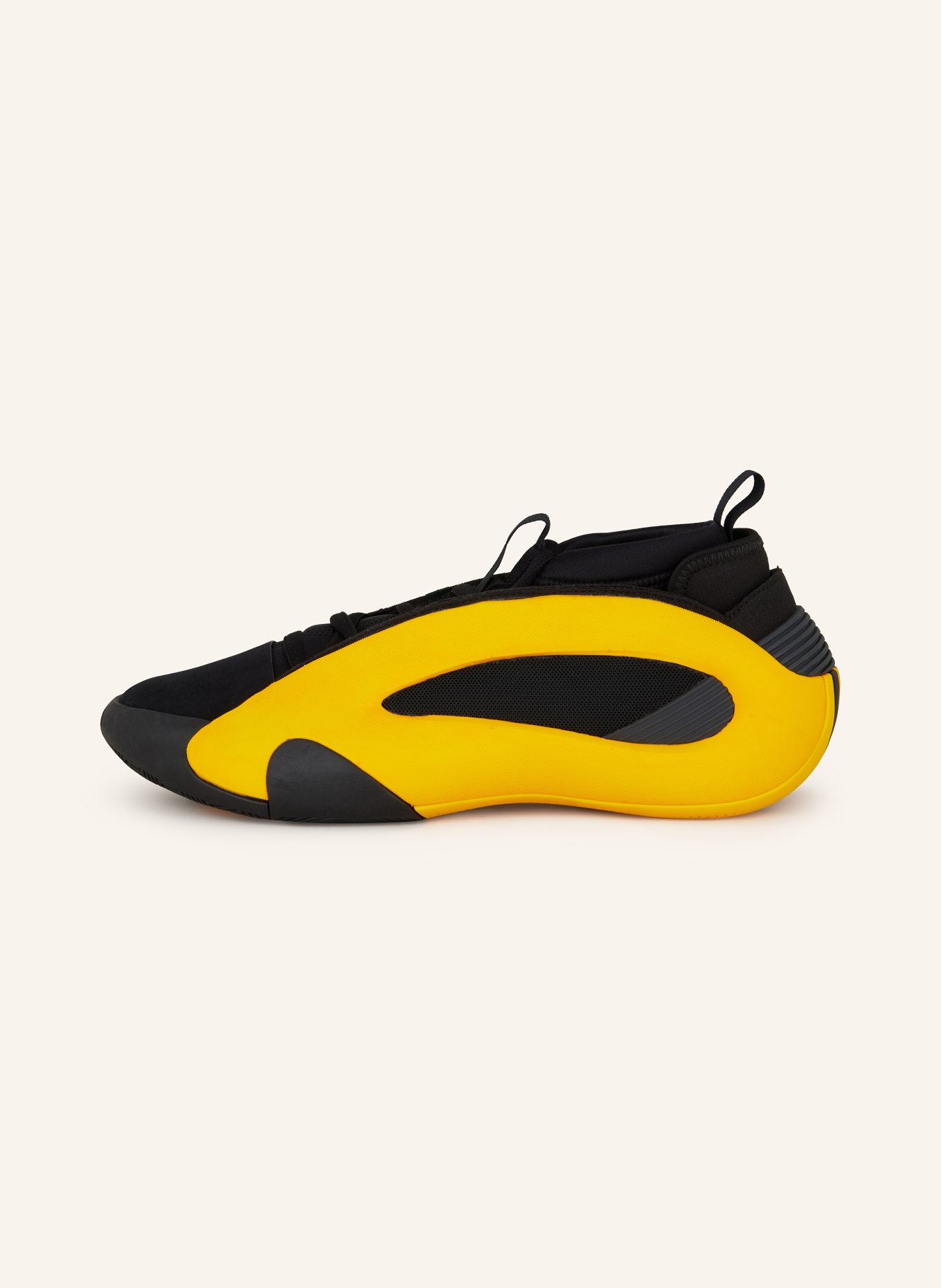 Yellow and black basketball shoes top