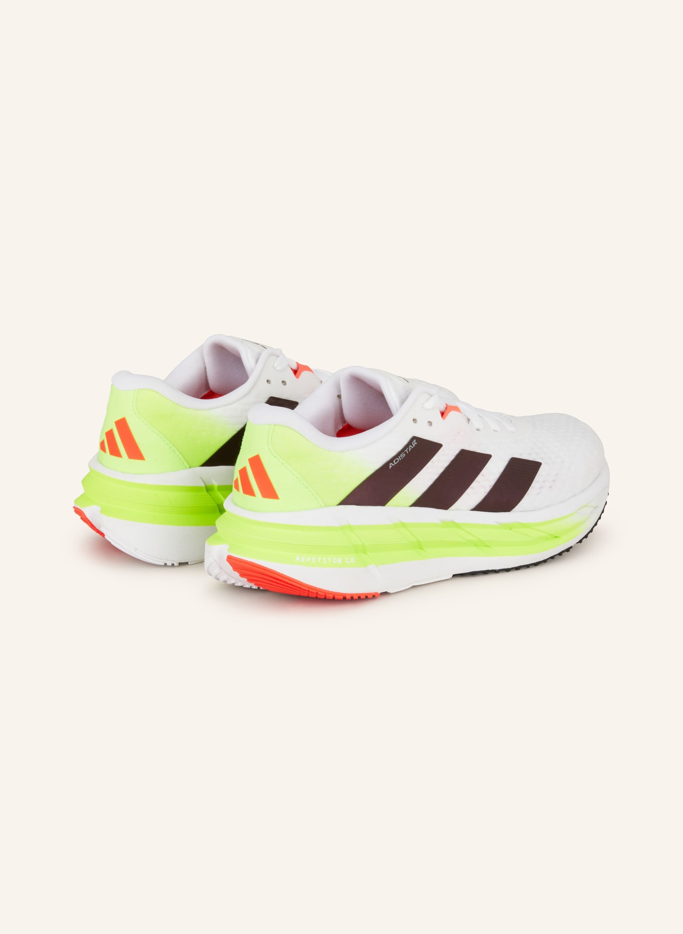 adidas Running shoes ADISTAR 3, Color: WHITE/ BLACK/ NEON GREEN (Image 2)