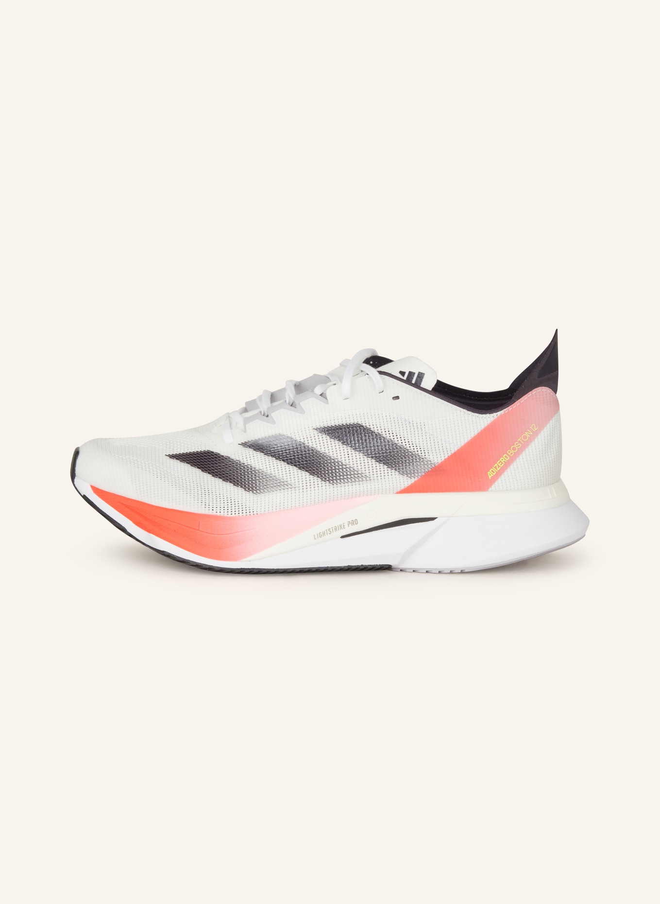 adidas Running shoes ADIZERO BOSTON 12, Color: WHITE/ NEON RED/ BLACK (Image 4)