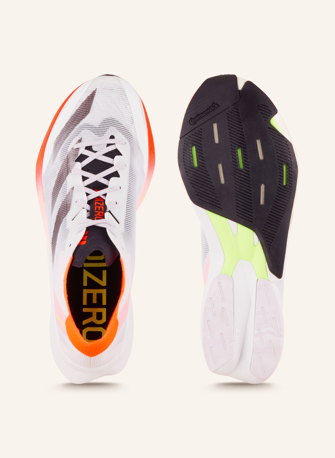 adidas Running shoes ADIZERO ADIOS 8, Color: WHITE/ NEON ORANGE/ NEON RED (Image 5)