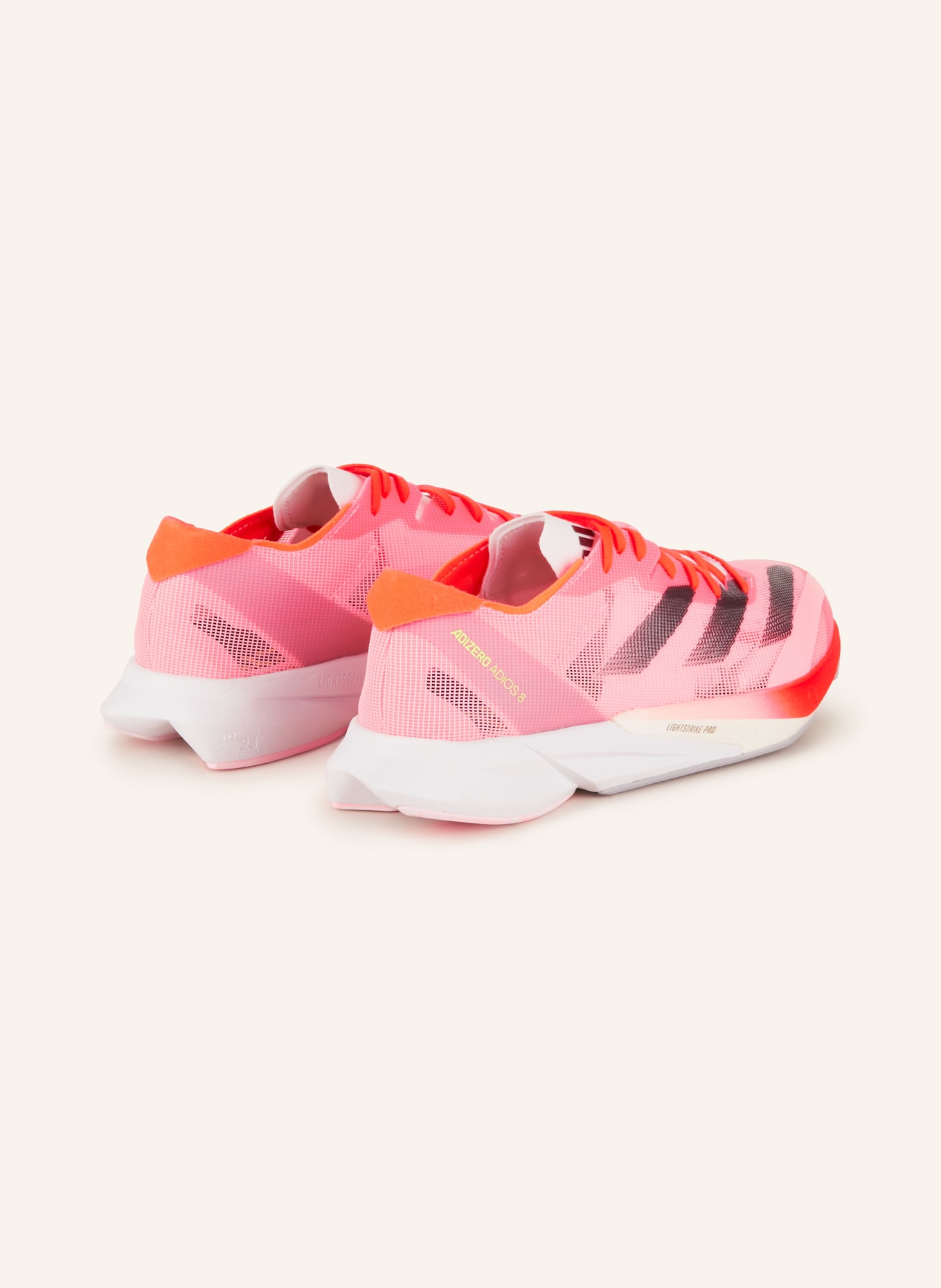 adidas Running shoes ADIZERO ADIOS 8, Color: NEON PINK/ NEON RED (Image 2)