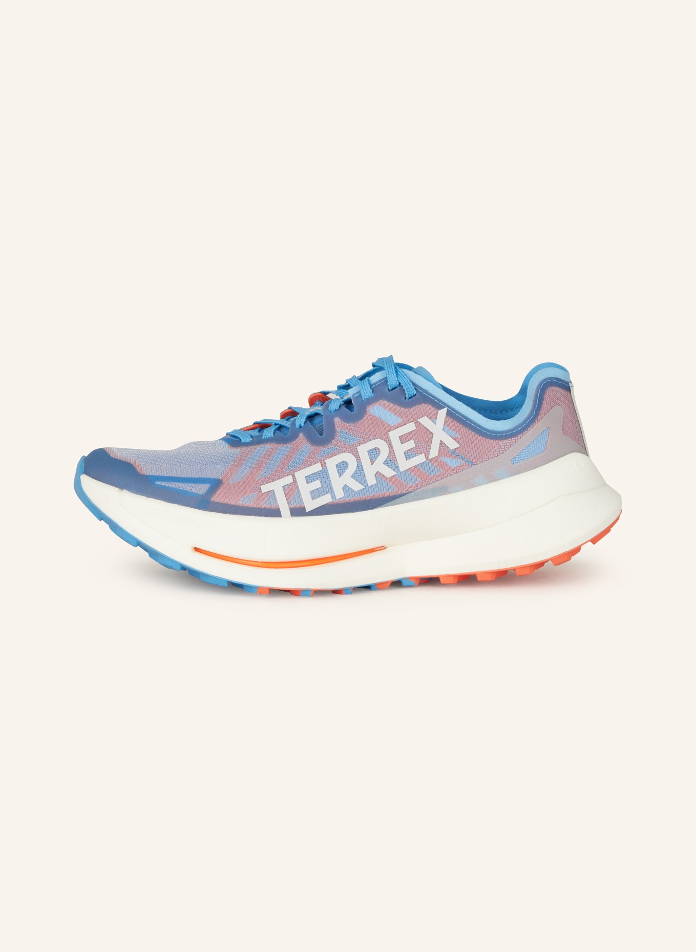 adidas TERREX Trail running shoes TERREX AGRAVIC SPEED ULTRA TRAIL, Color: LIGHT BLUE/ LIGHT ORANGE/ WHITE (Image 4)