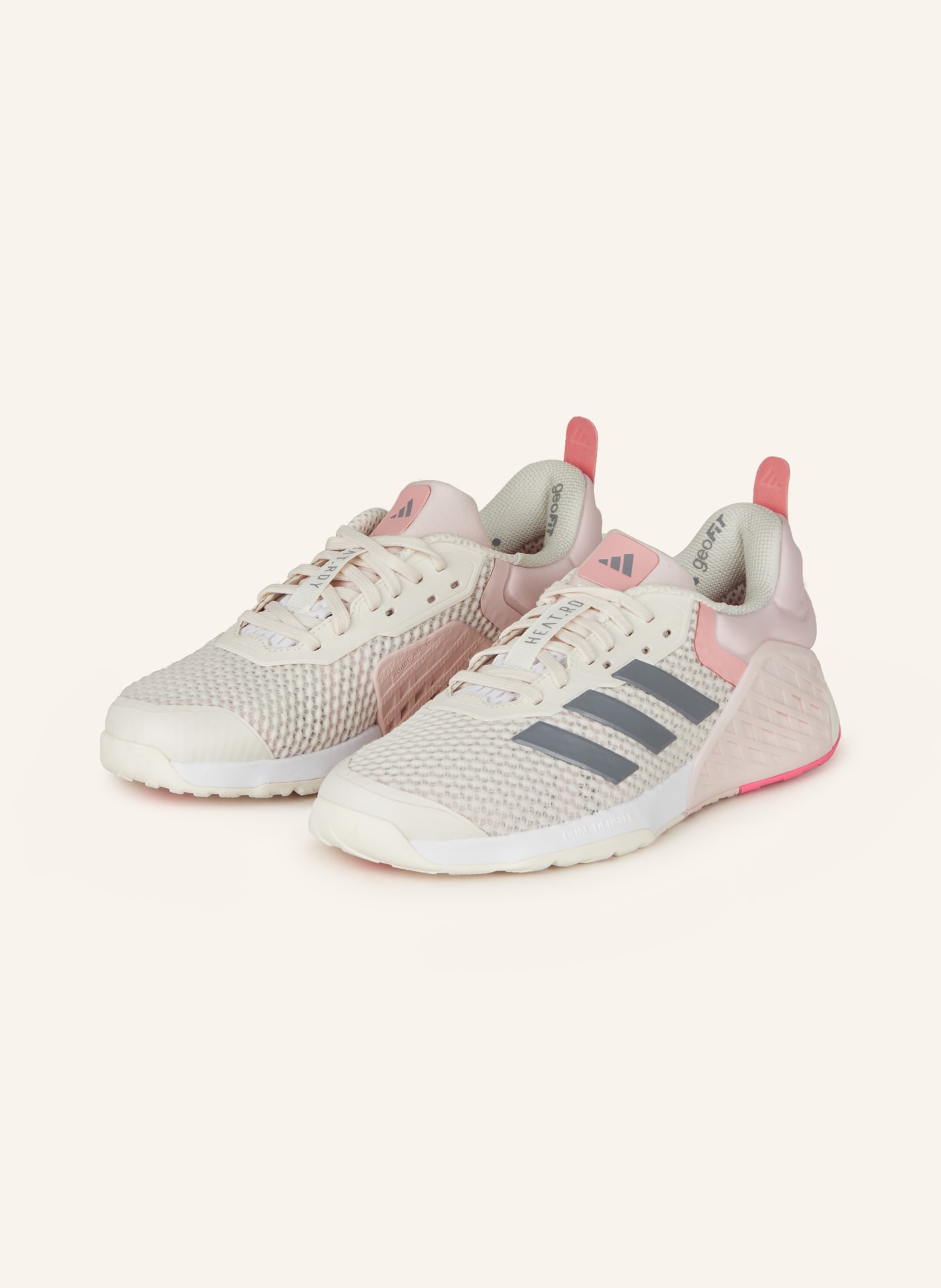 adidas DROPSET 3 fitness shoes, Color: CREAM/ ROSE (Image 1)