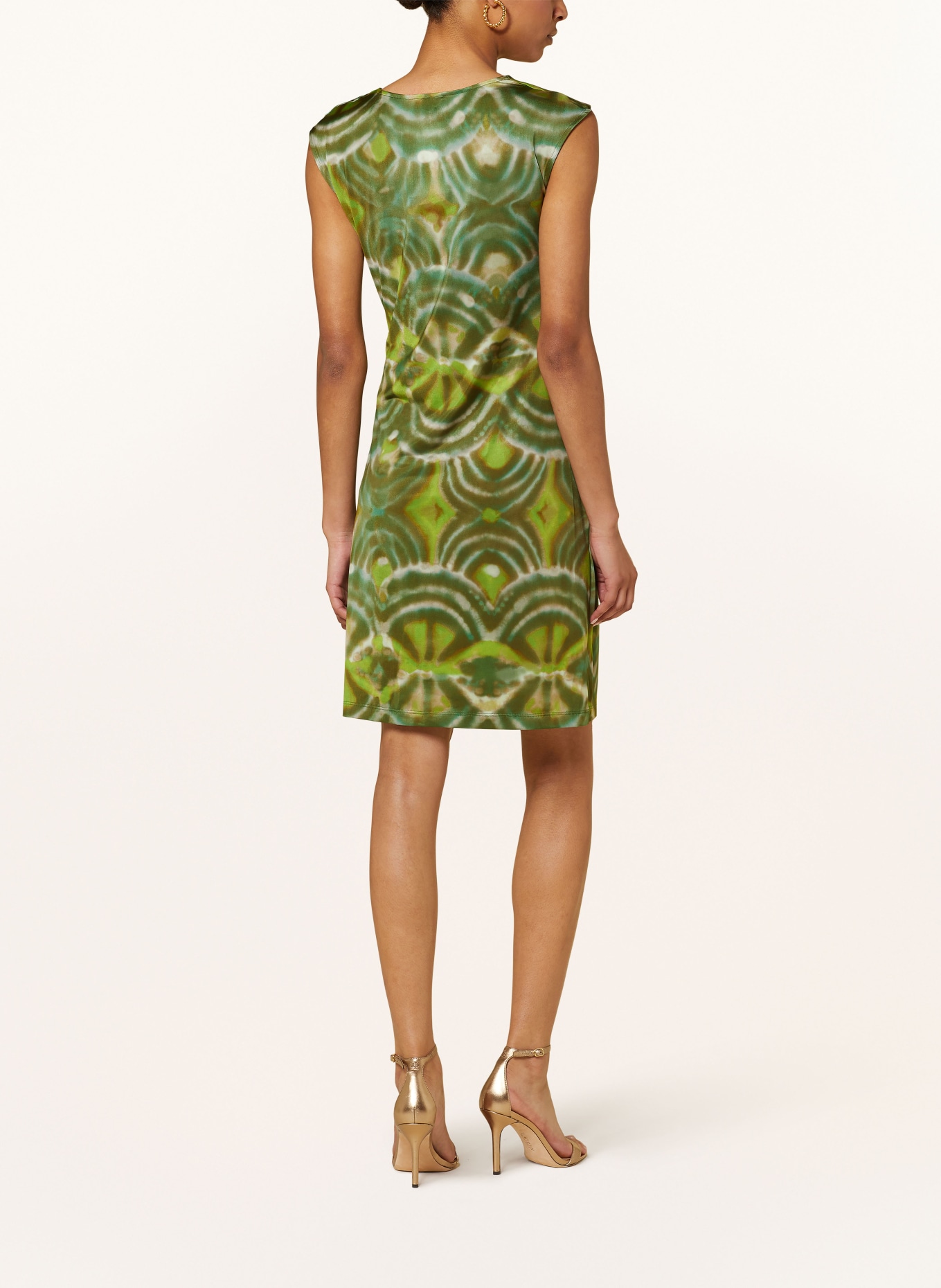 CARTOON Dress in wrap look, Color: KHAKI/ GREEN (Image 3)