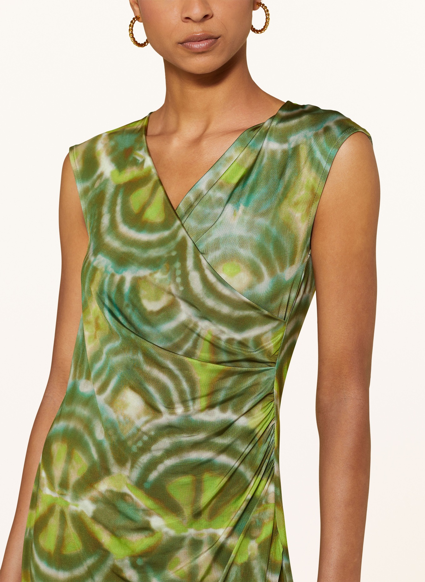 CARTOON Dress in wrap look, Color: KHAKI/ GREEN (Image 4)