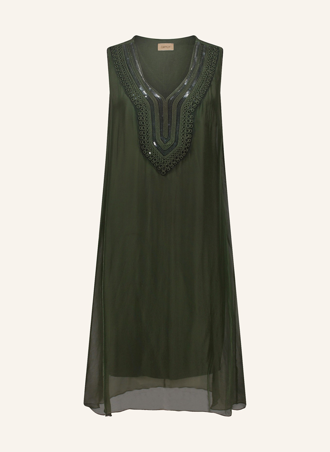 CARTOON Kleid mit Pailletten, Farbe: DUNKELGRÜN (Bild 1)