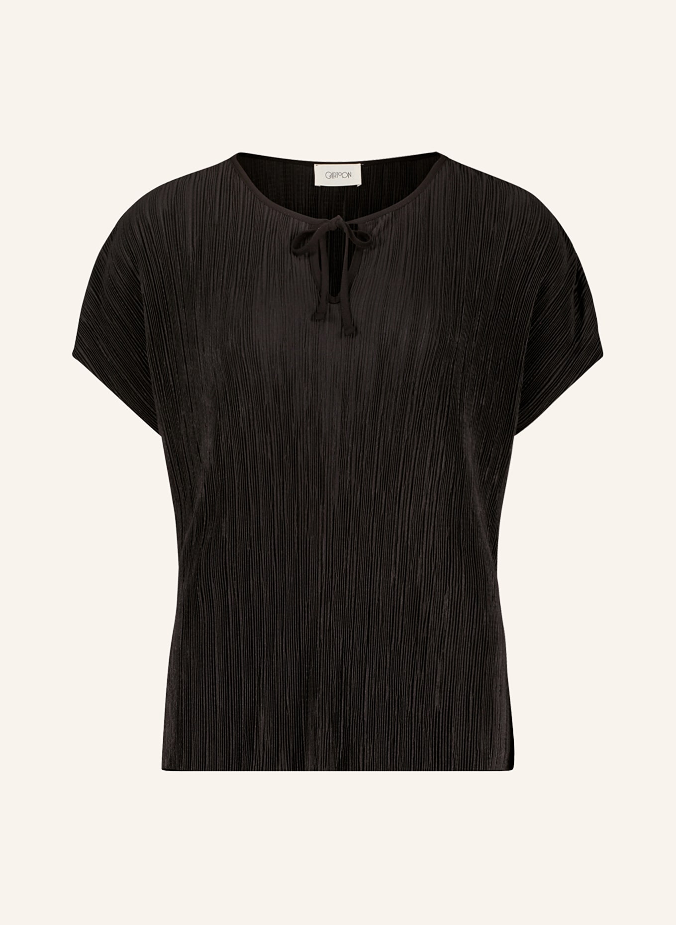 CARTOON Shirt blouse with pleats, Color: BLACK (Image 1)