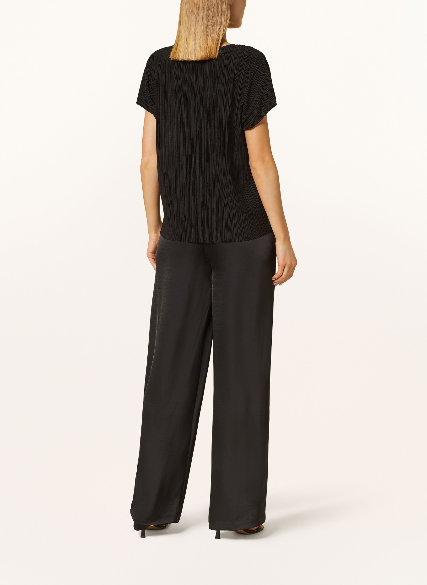 CARTOON Shirt blouse with pleats, Color: BLACK (Image 3)