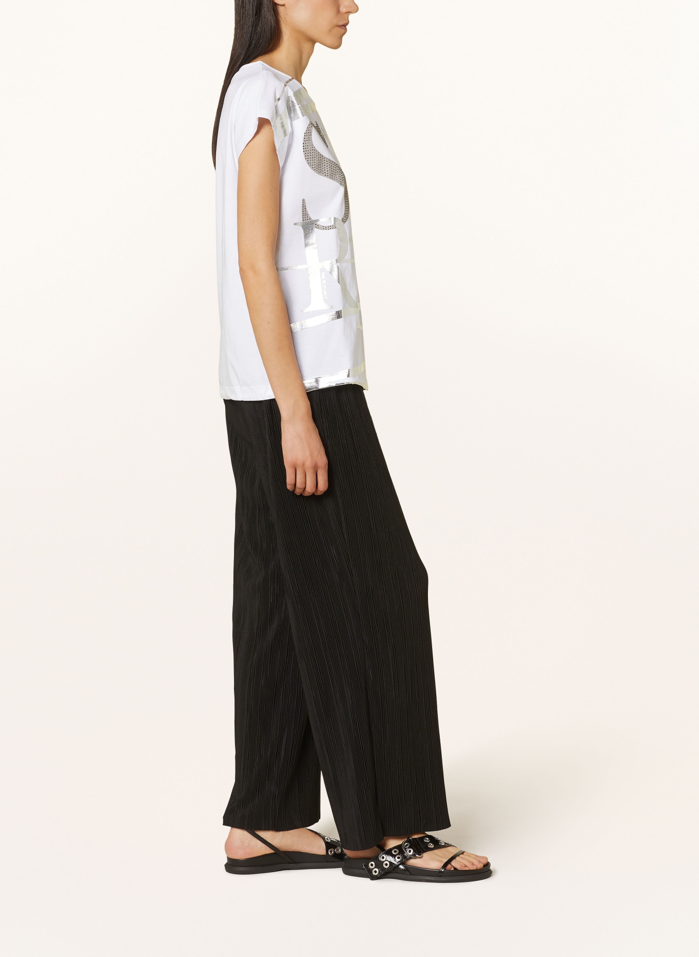 CARTOON Pleated pants, Color: BLACK (Image 4)