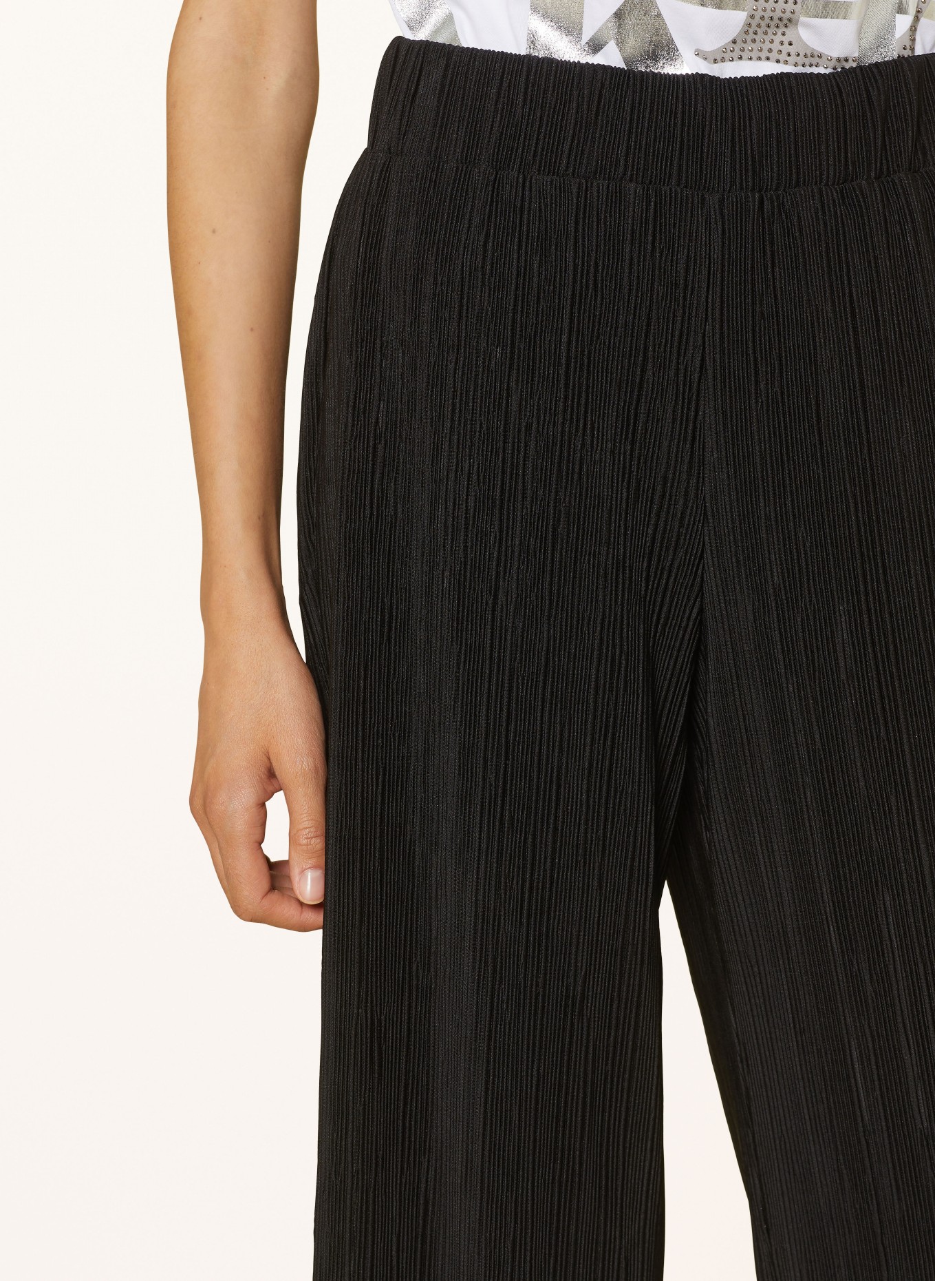 CARTOON Pleated pants, Color: BLACK (Image 5)