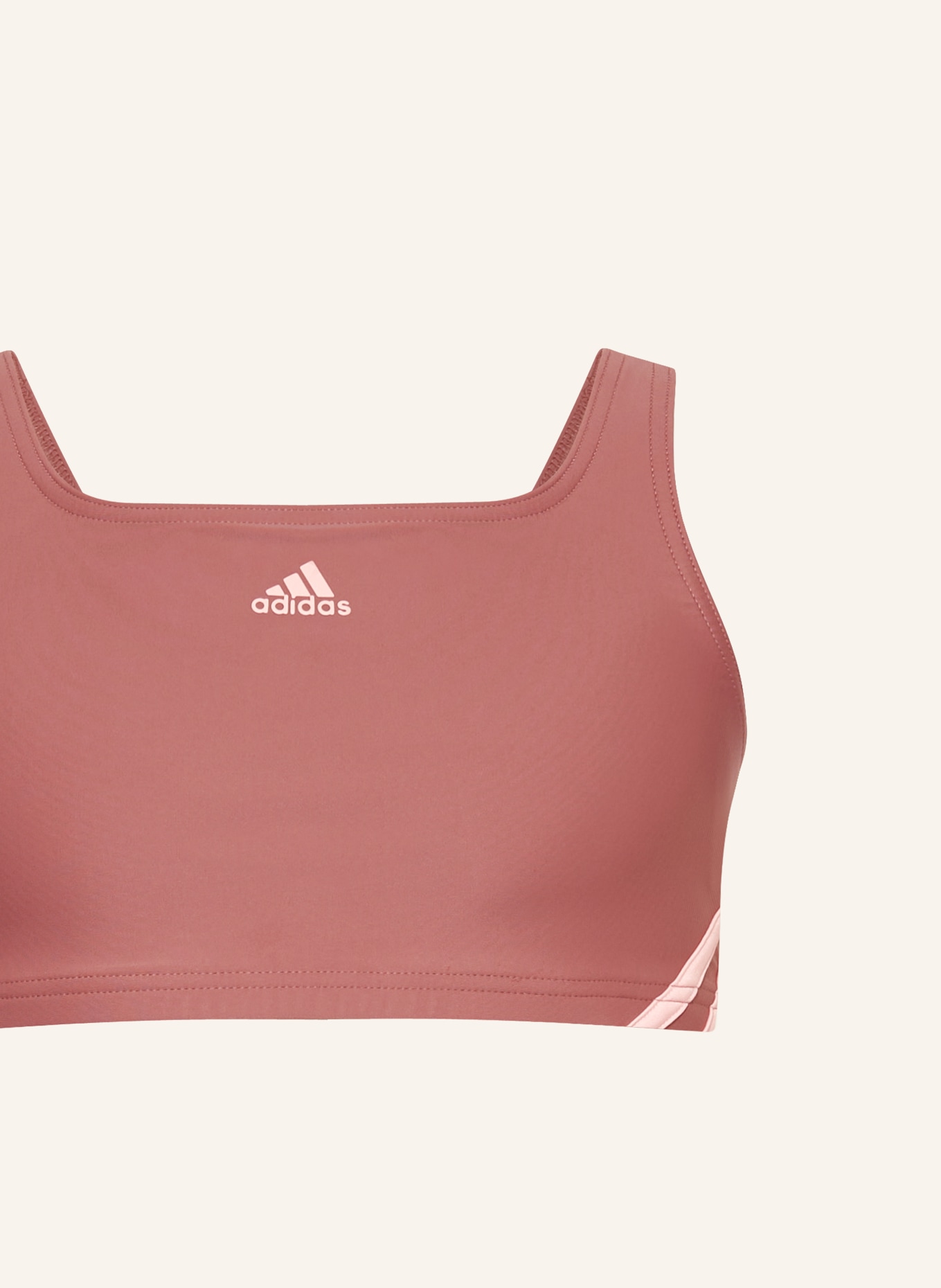 adidas Bustier-Bikini 3-STREIFEN, Farbe: ROSÉ (Bild 3)