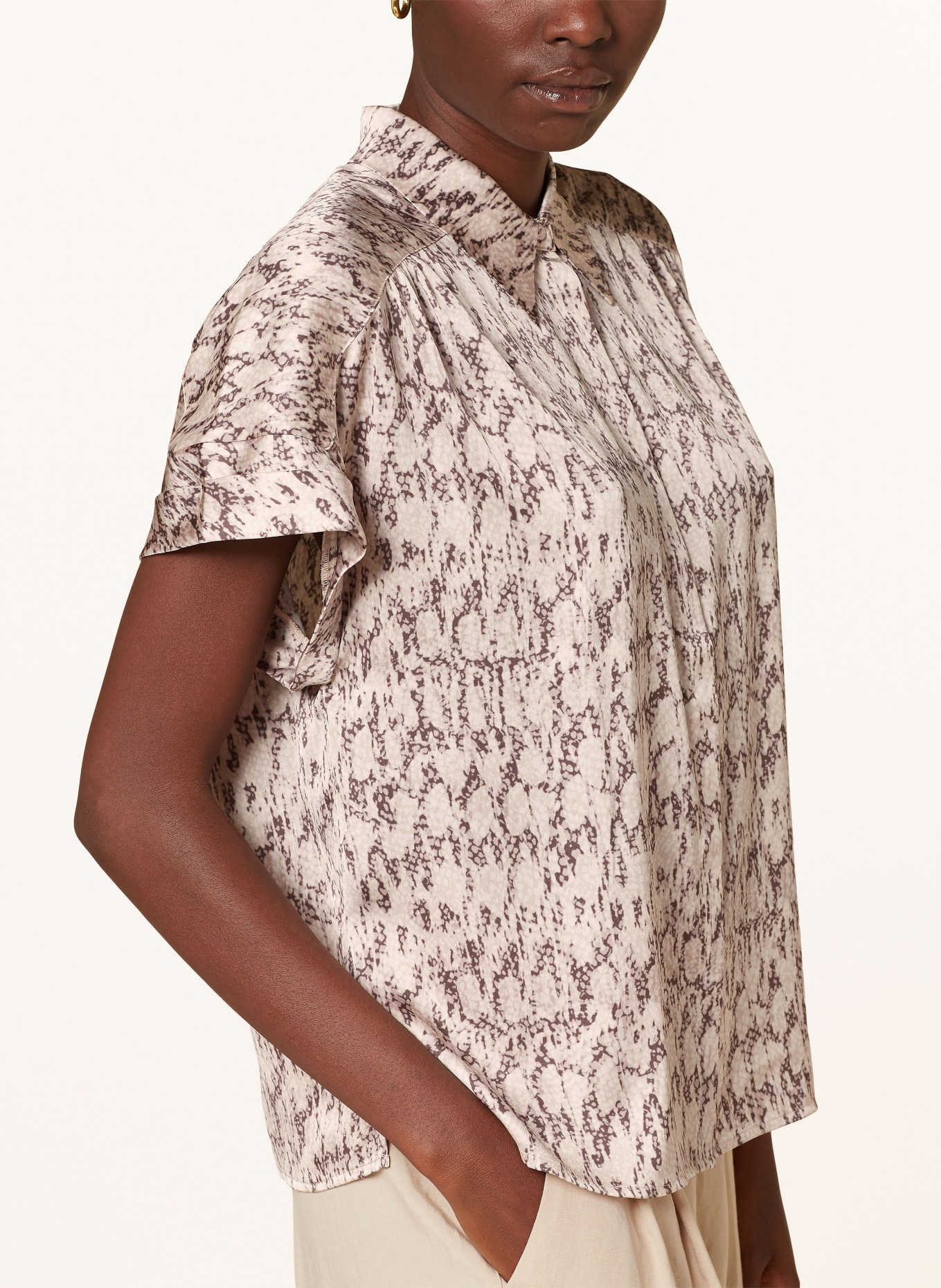 DANTE6 Shirt blouse CECILY, Color: NUDE/ BEIGE/ DARK BROWN (Image 4)