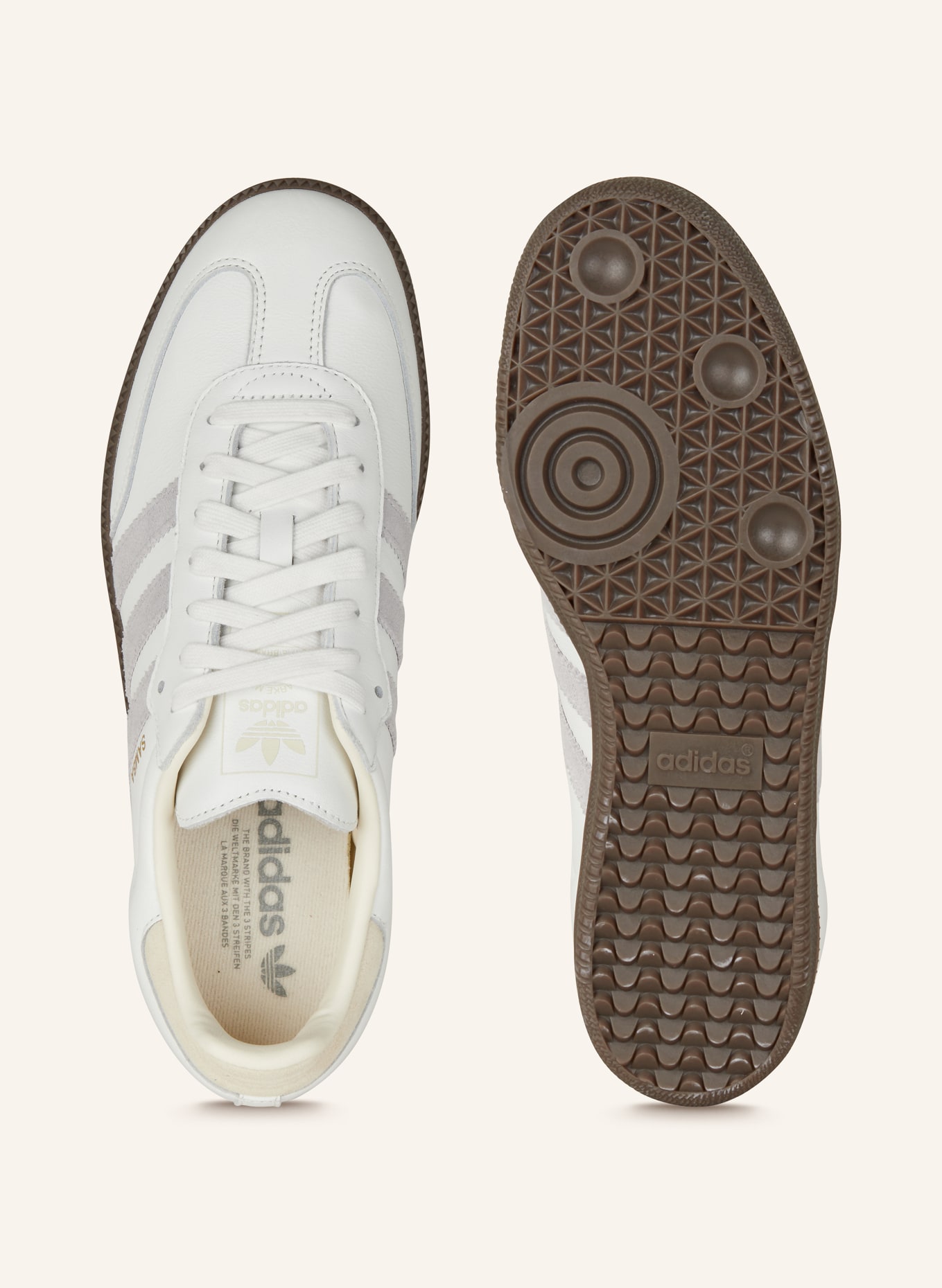 adidas Originals Sneaker SAMBA, Farbe: WEISS/ CREME/ HELLGRAU (Bild 5)