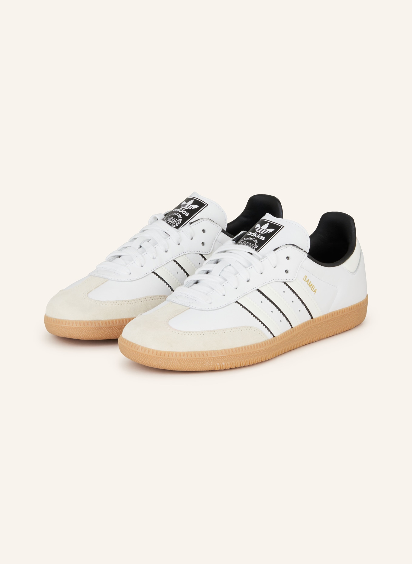 adidas Originals Sneaker SAMBA OG, Farbe: WEISS/ CREME/ ECRU (Bild 1)