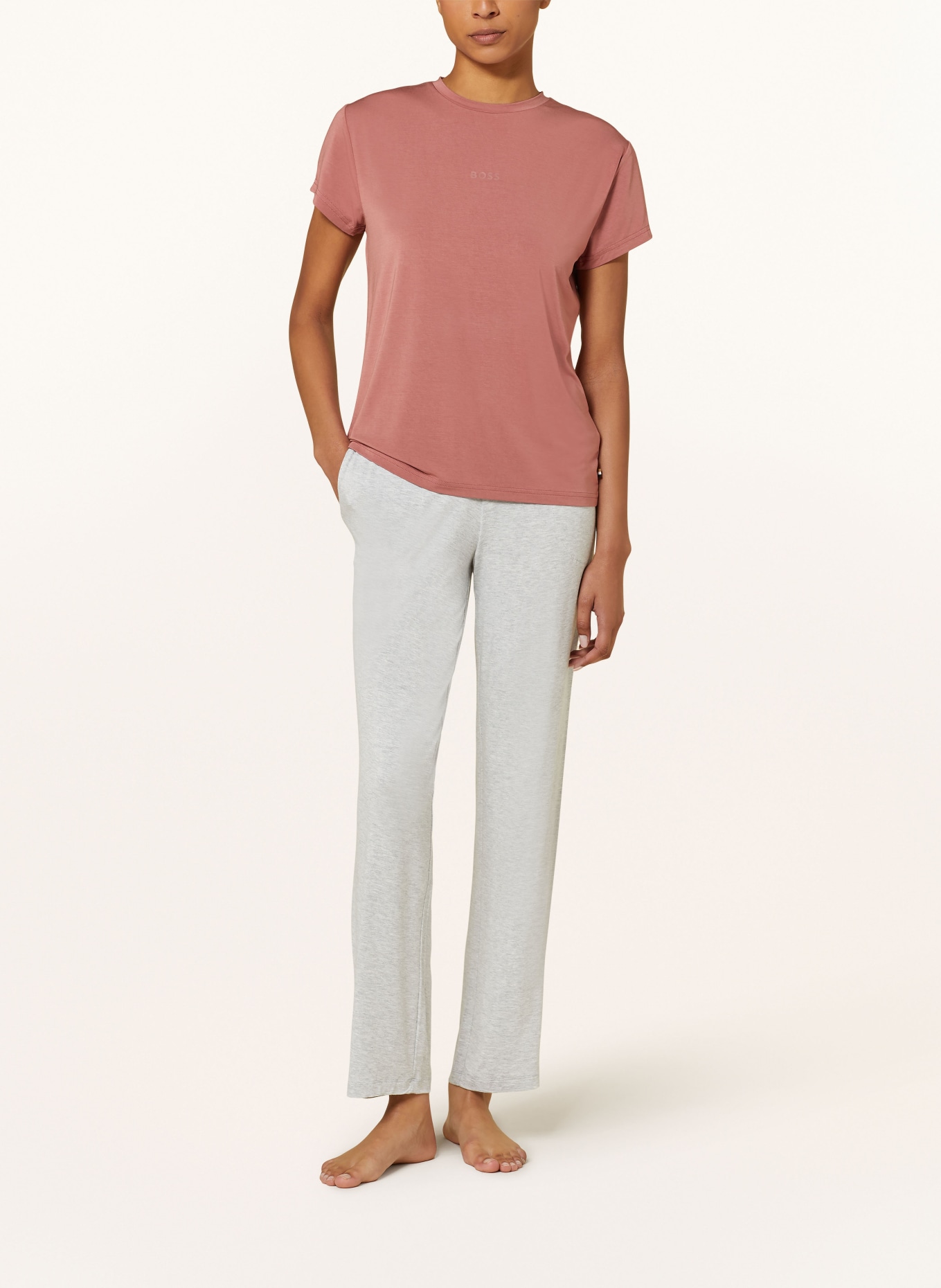 BOSS Pajama shirt BEA, Color: ROSE (Image 2)