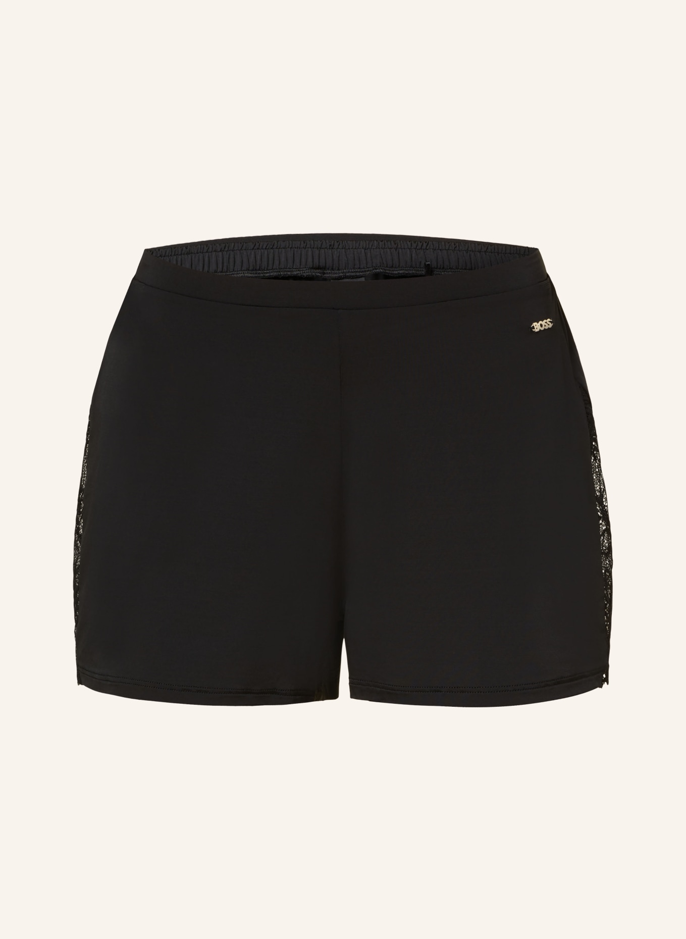 BOSS Pajama shorts BIANCA in satin, Color: BLACK (Image 1)