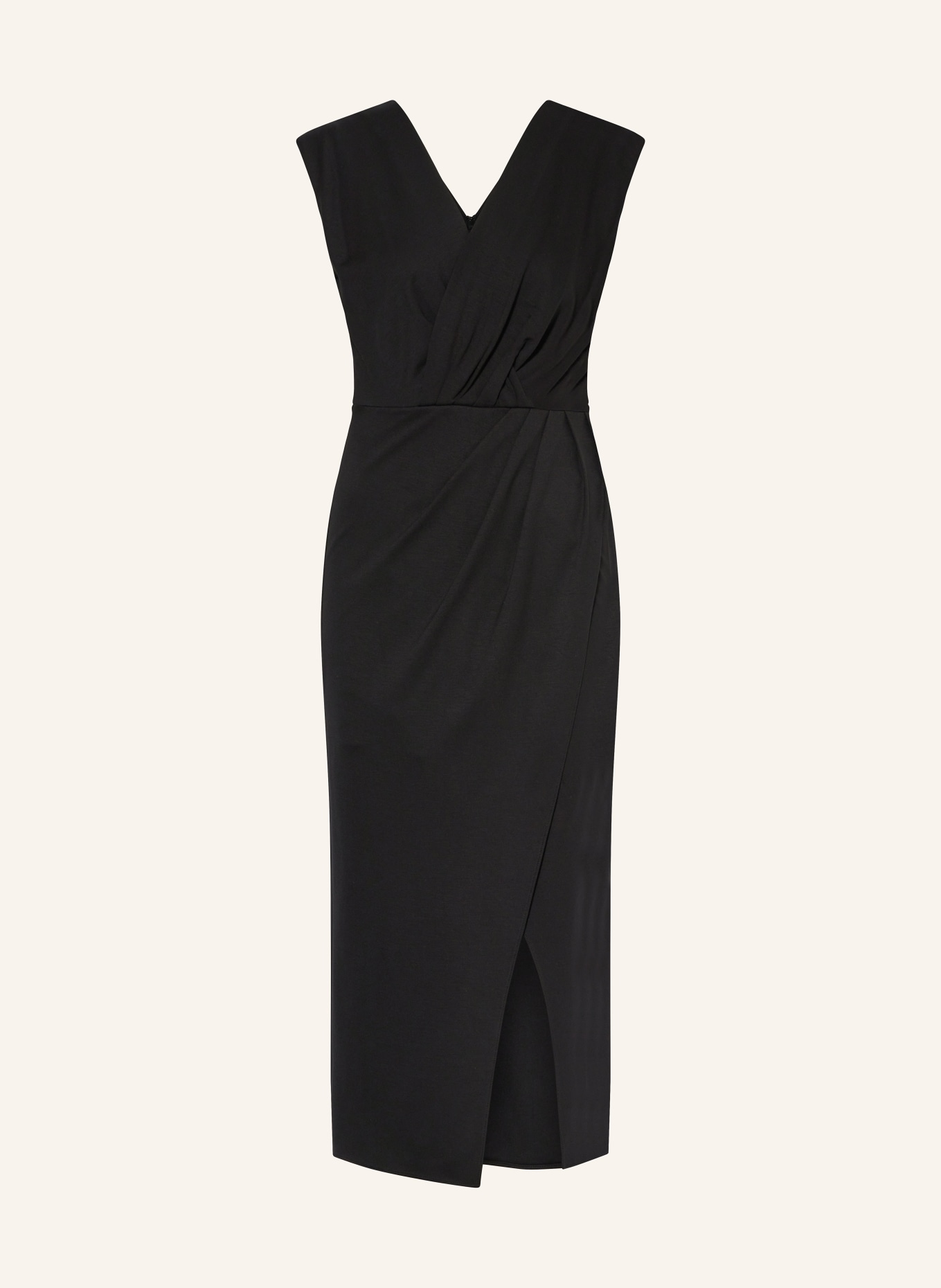 DIANE VON FURSTENBERG Jersey dress HALLIE in wrap look, Color: BLACK (Image 1)