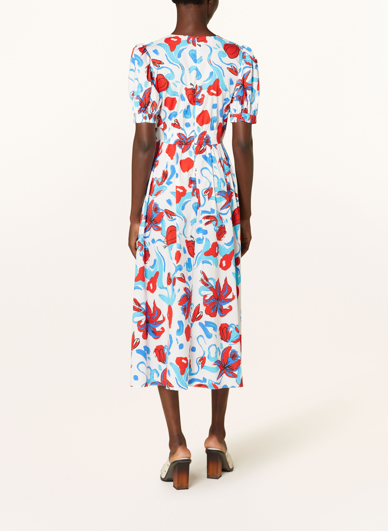 DIANE VON FURSTENBERG Šaty HEATHER: BÍLÁ/ ČERVENÁ/ TYRKYSOVÁ