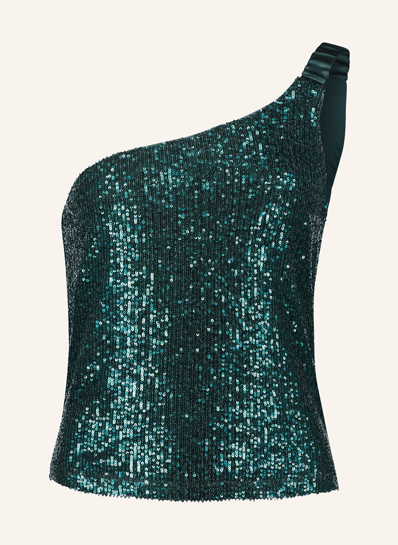 V by Vera Mont One-shoulder top with sequins, Color: GREEN (Image 1)